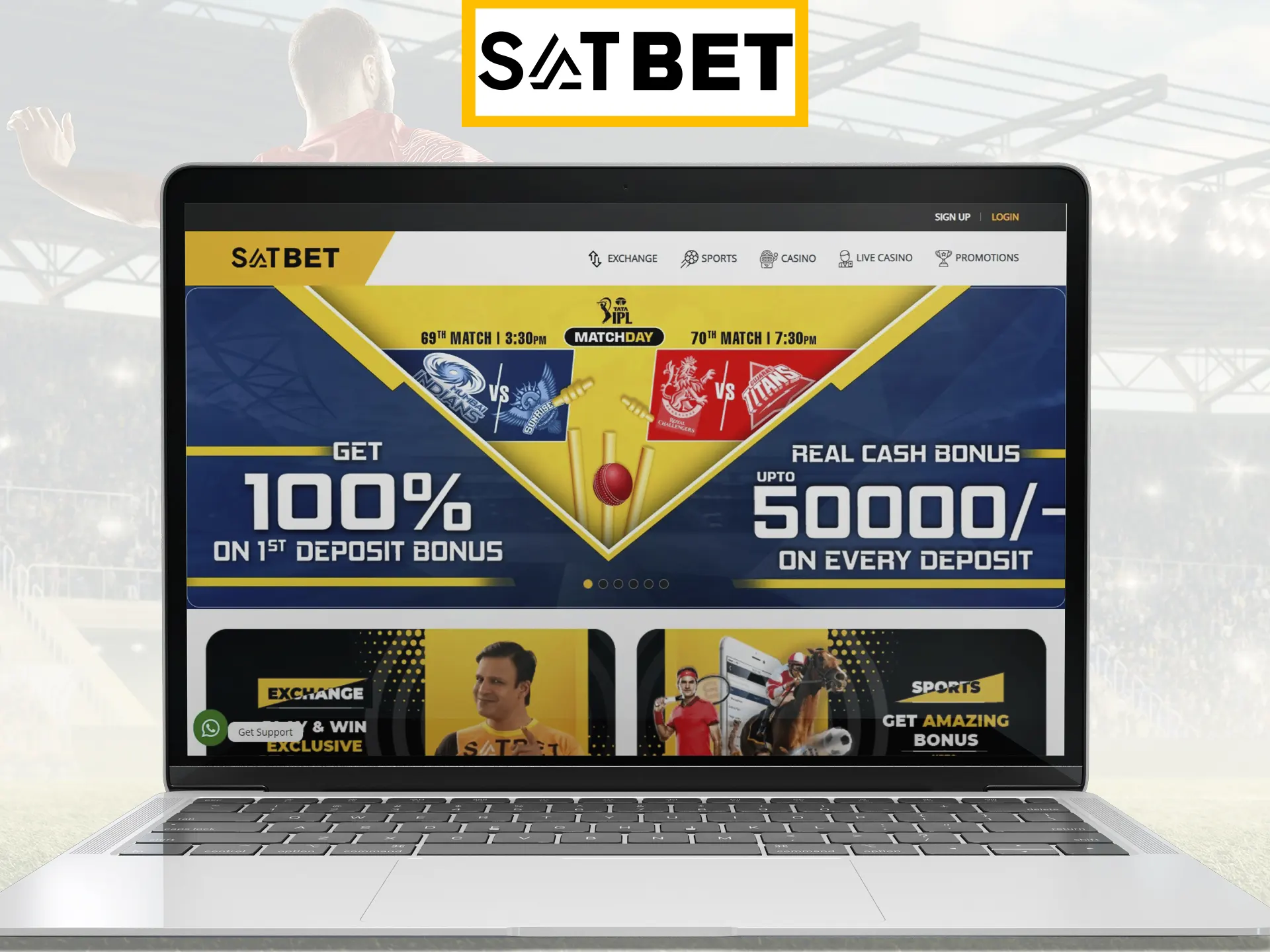 Install Satbet PC client and play on your computer.
