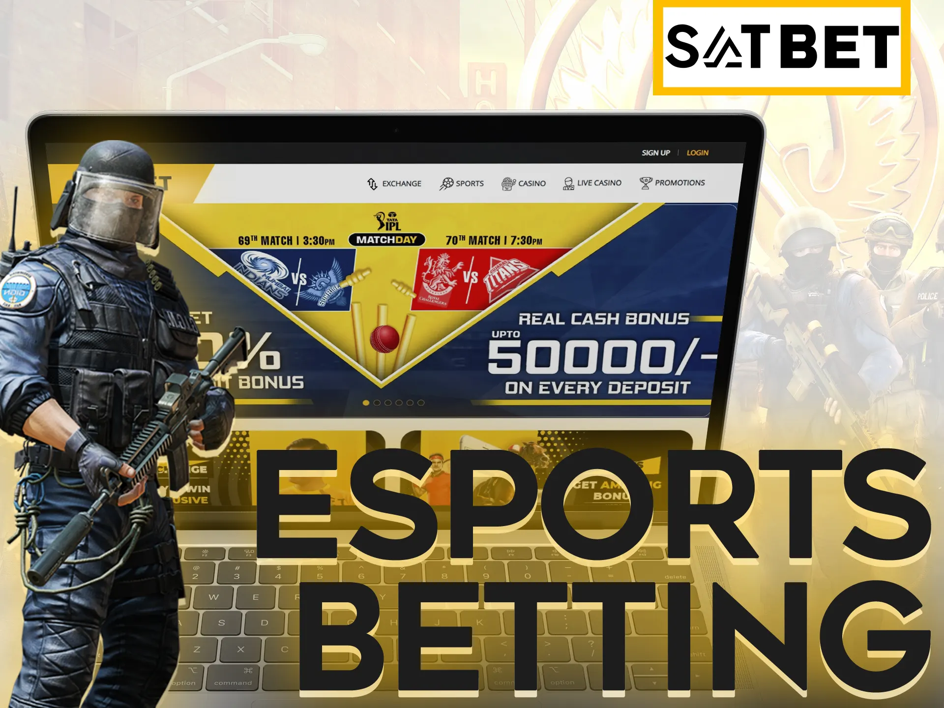 Bet on different esports at Satbet.