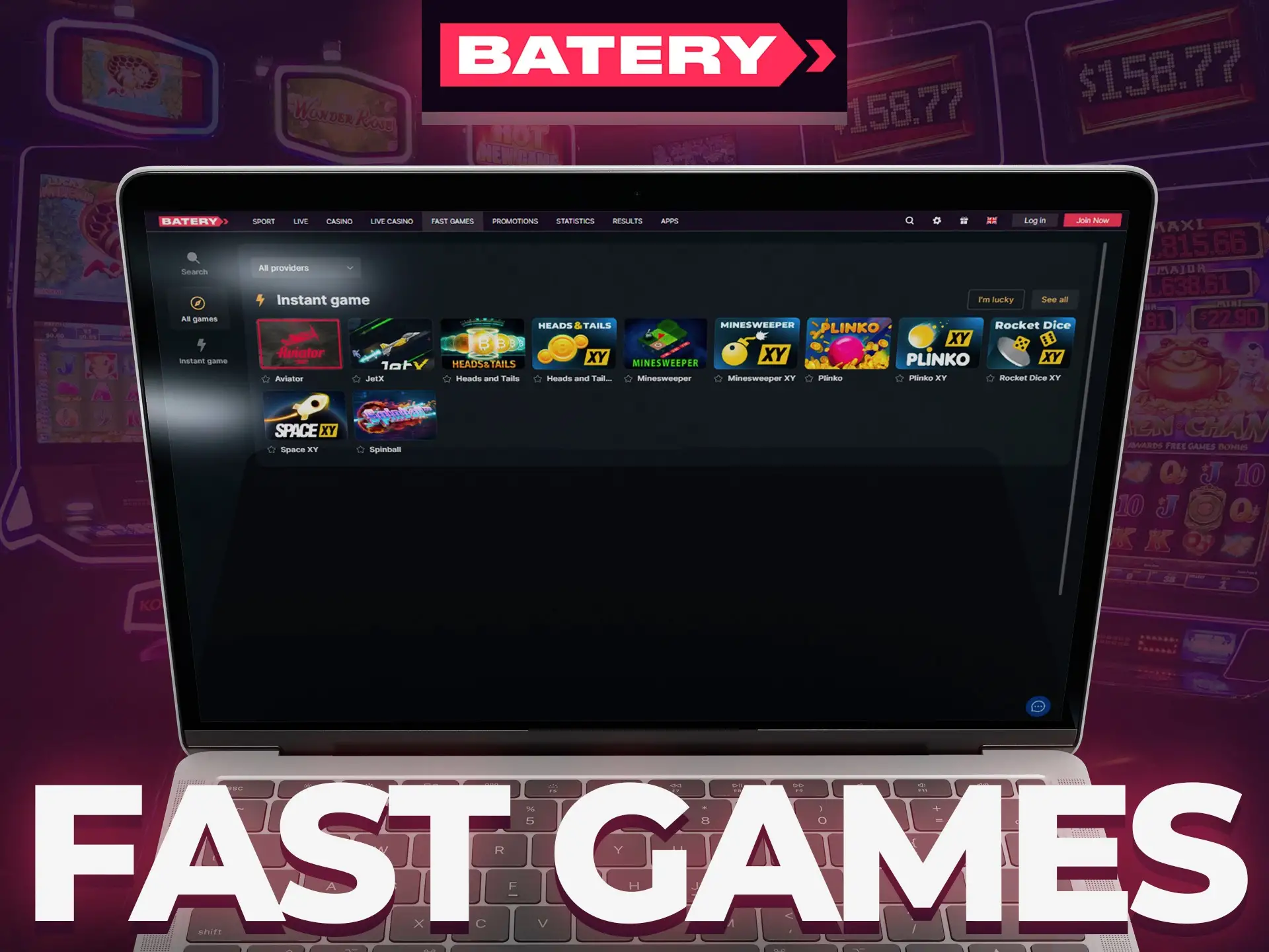 You can find Batery fast games on special page.