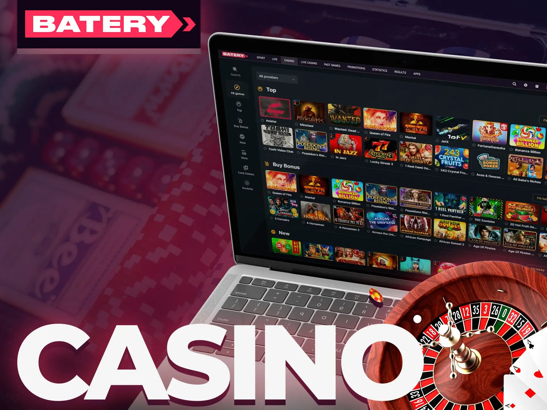Play at Batery Casino and have fun.