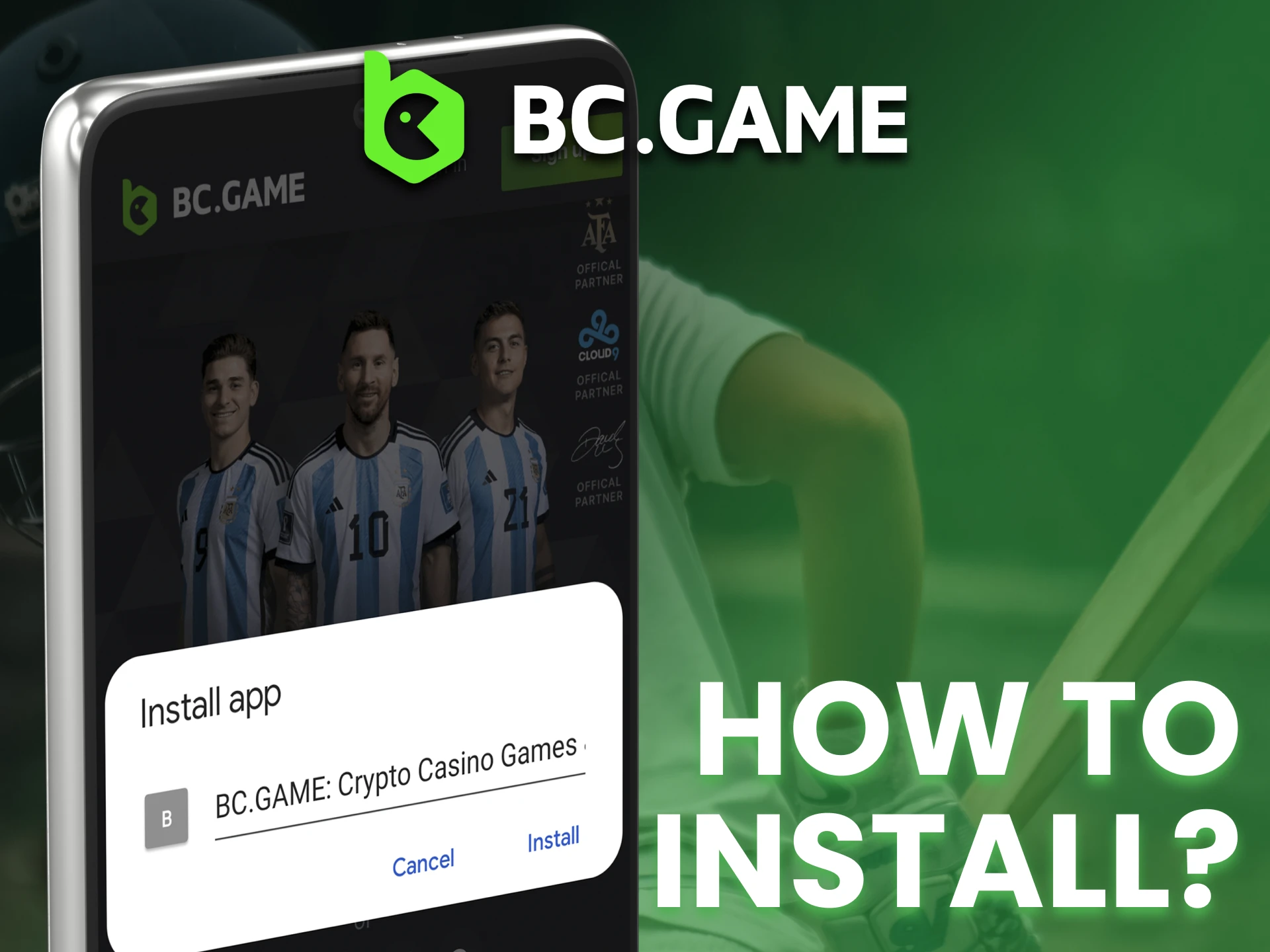 Download and install BC Game app.