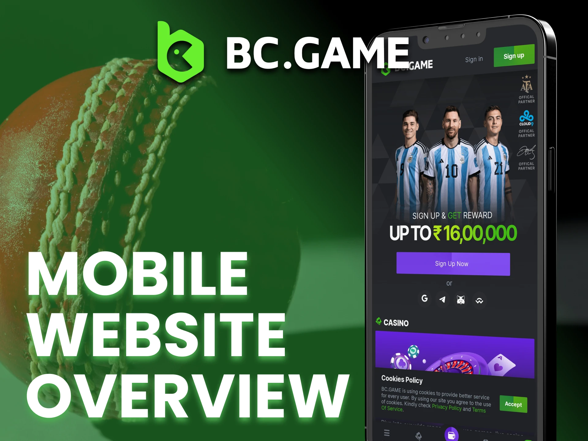Use BC Game mobile website on any mobile device.