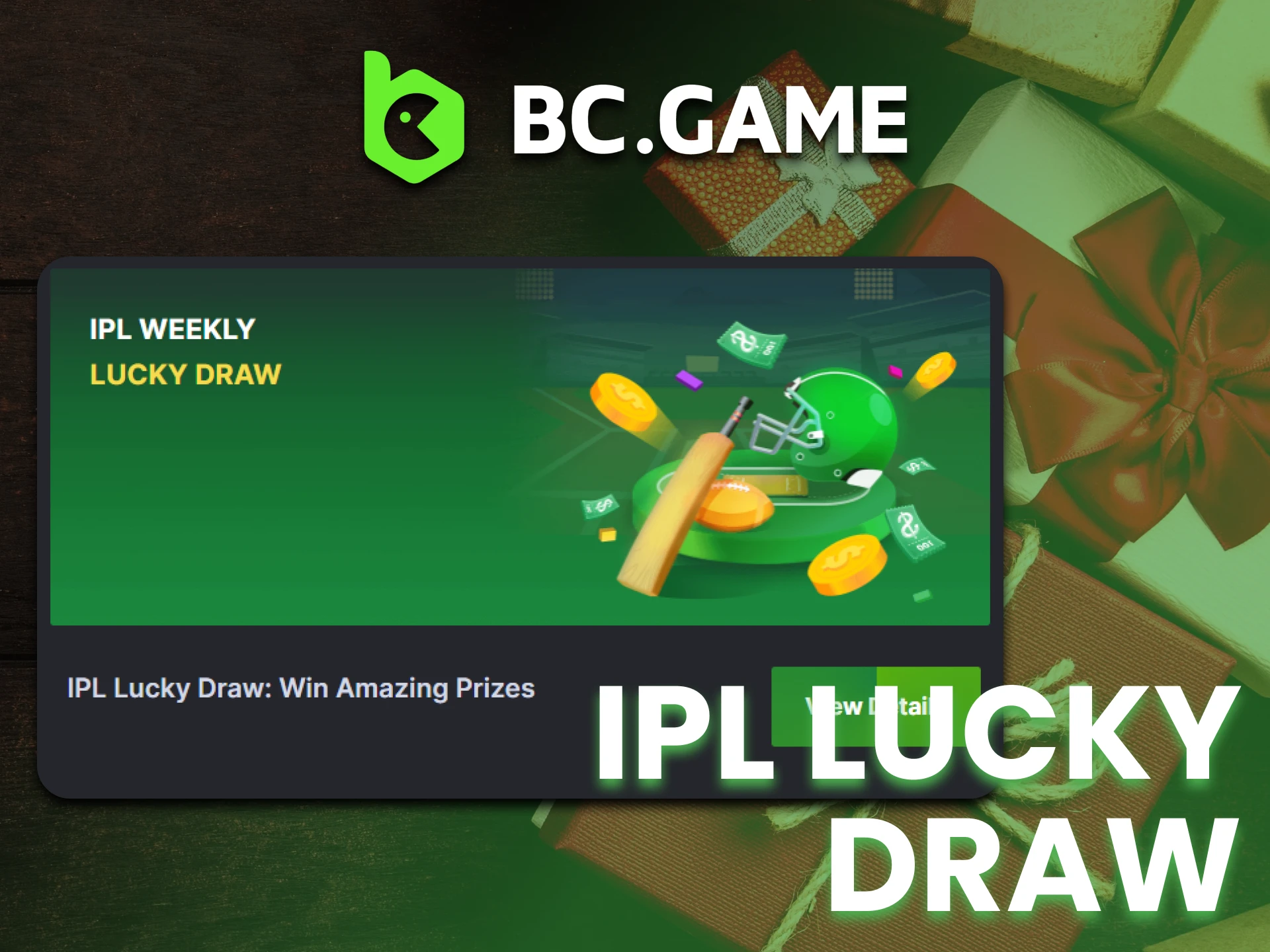 Make more money by making bets using IPL Lucky draw at BC Game.
