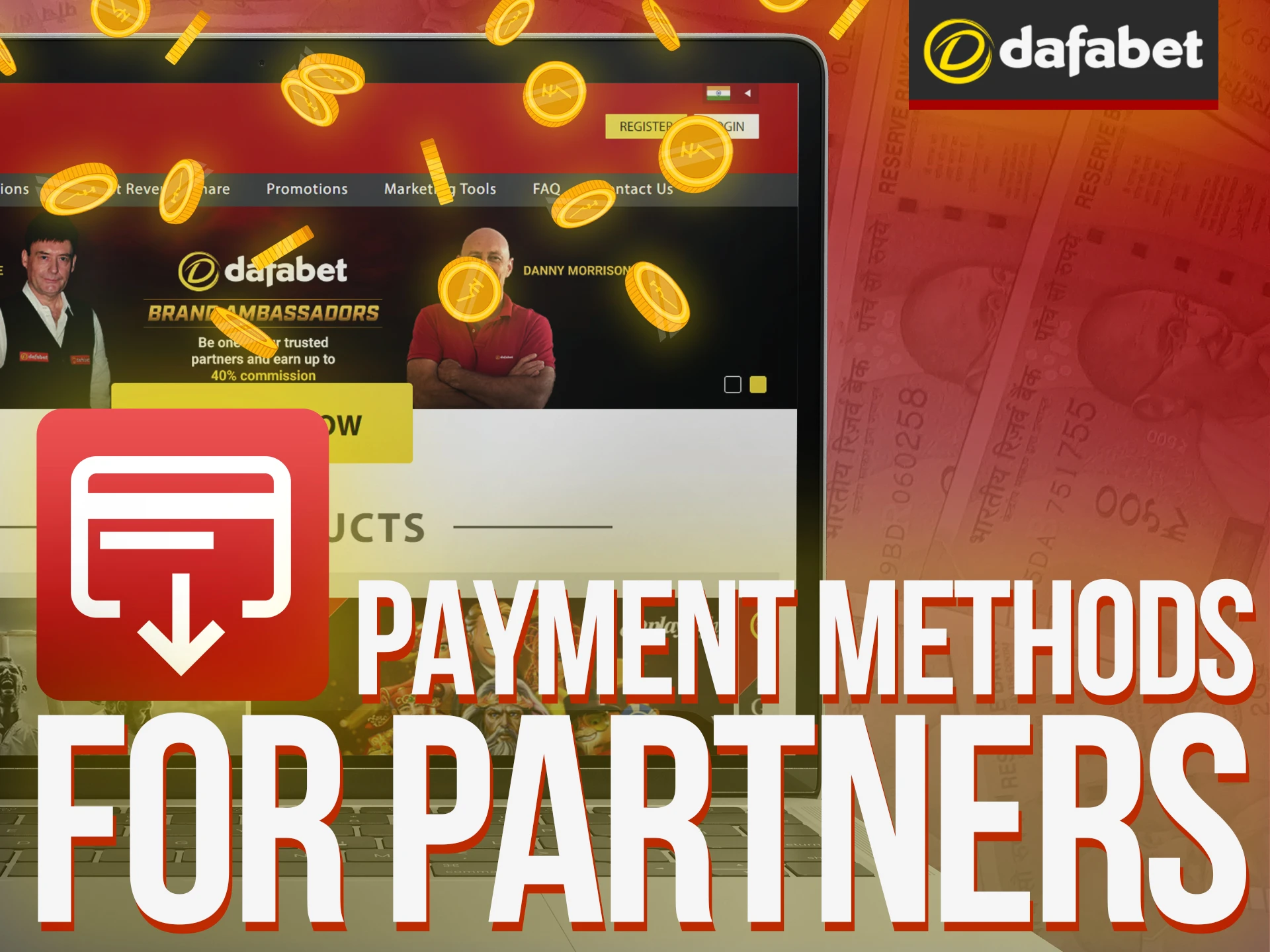 Make payments on special Dafabet payment page.