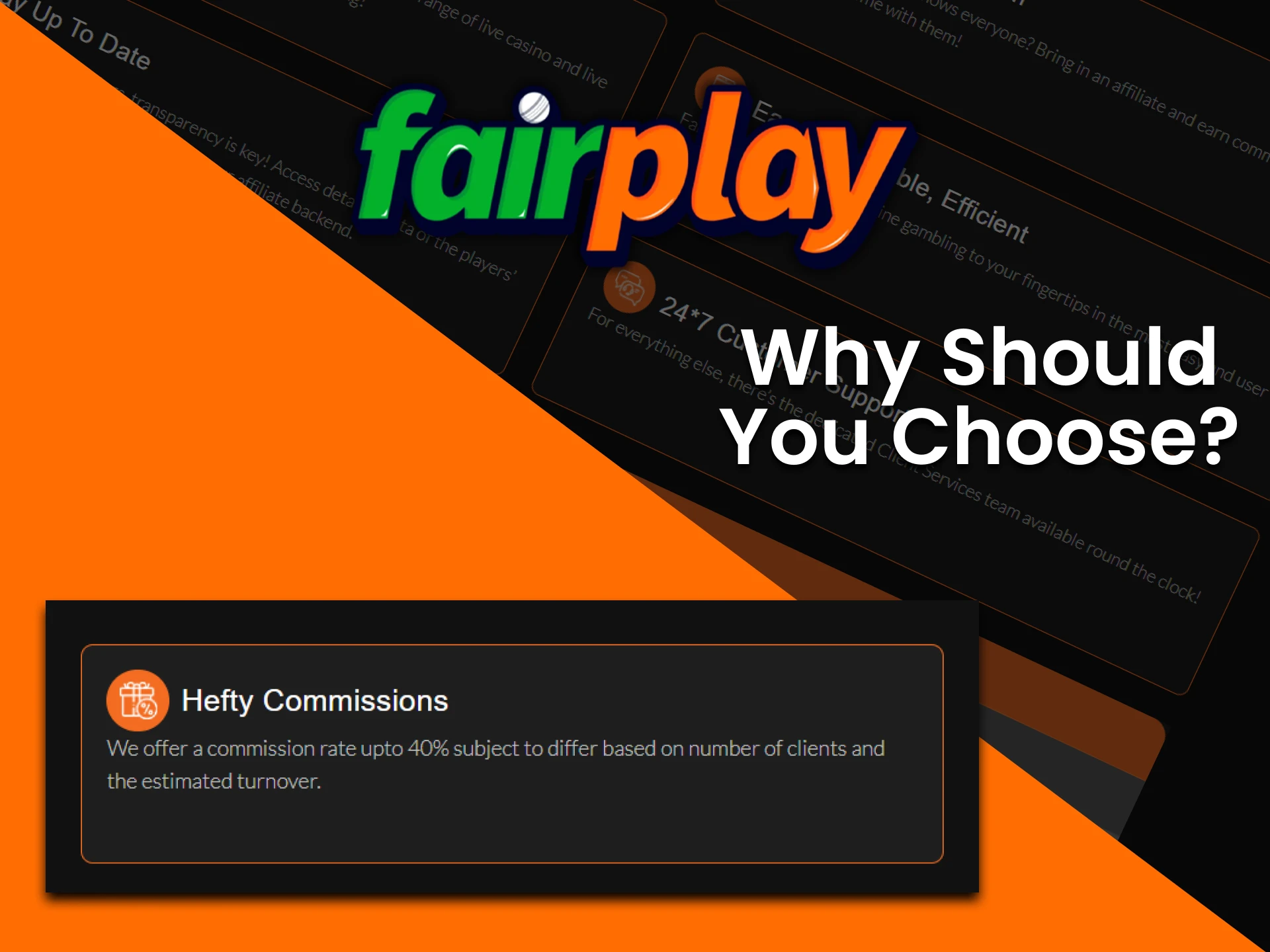 Fairplay affiliate program provides best bonuses on the market.
