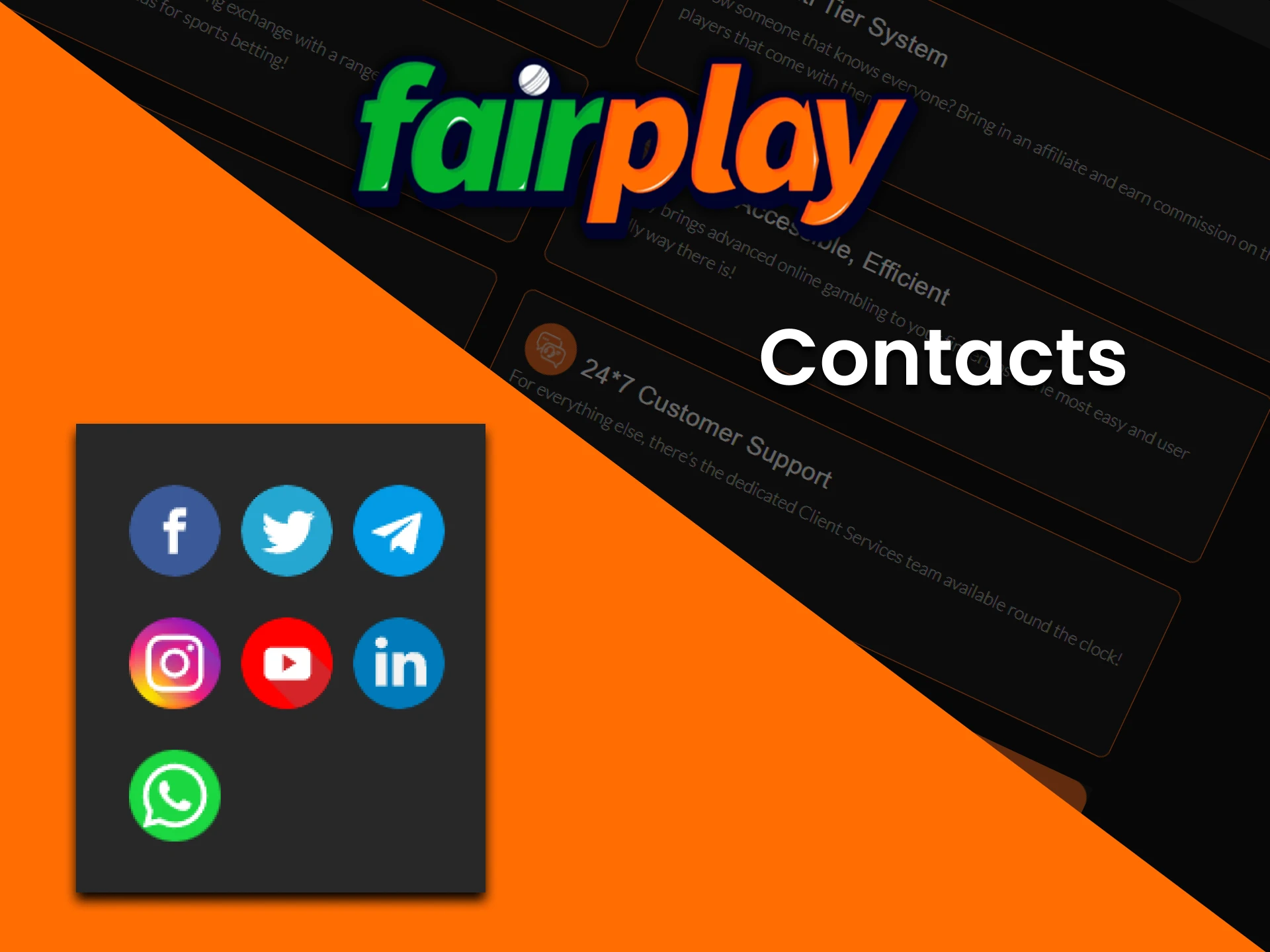 Contact Fairplay if your struggle with something.