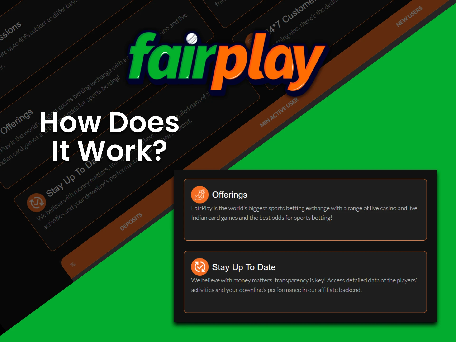 Get additional money by using Fairplay affiliate program.