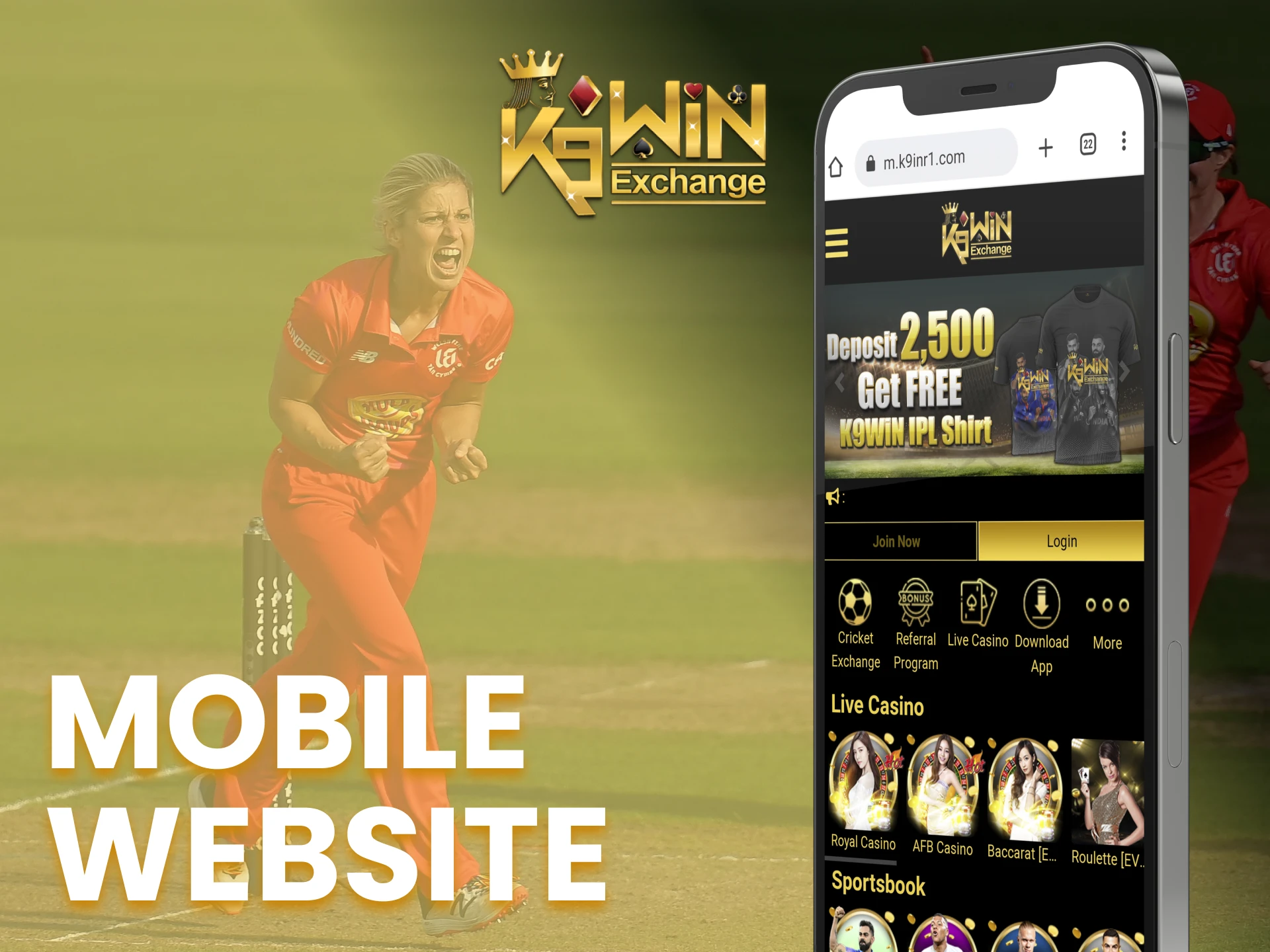 You can use the K9Win website on any mobile device.