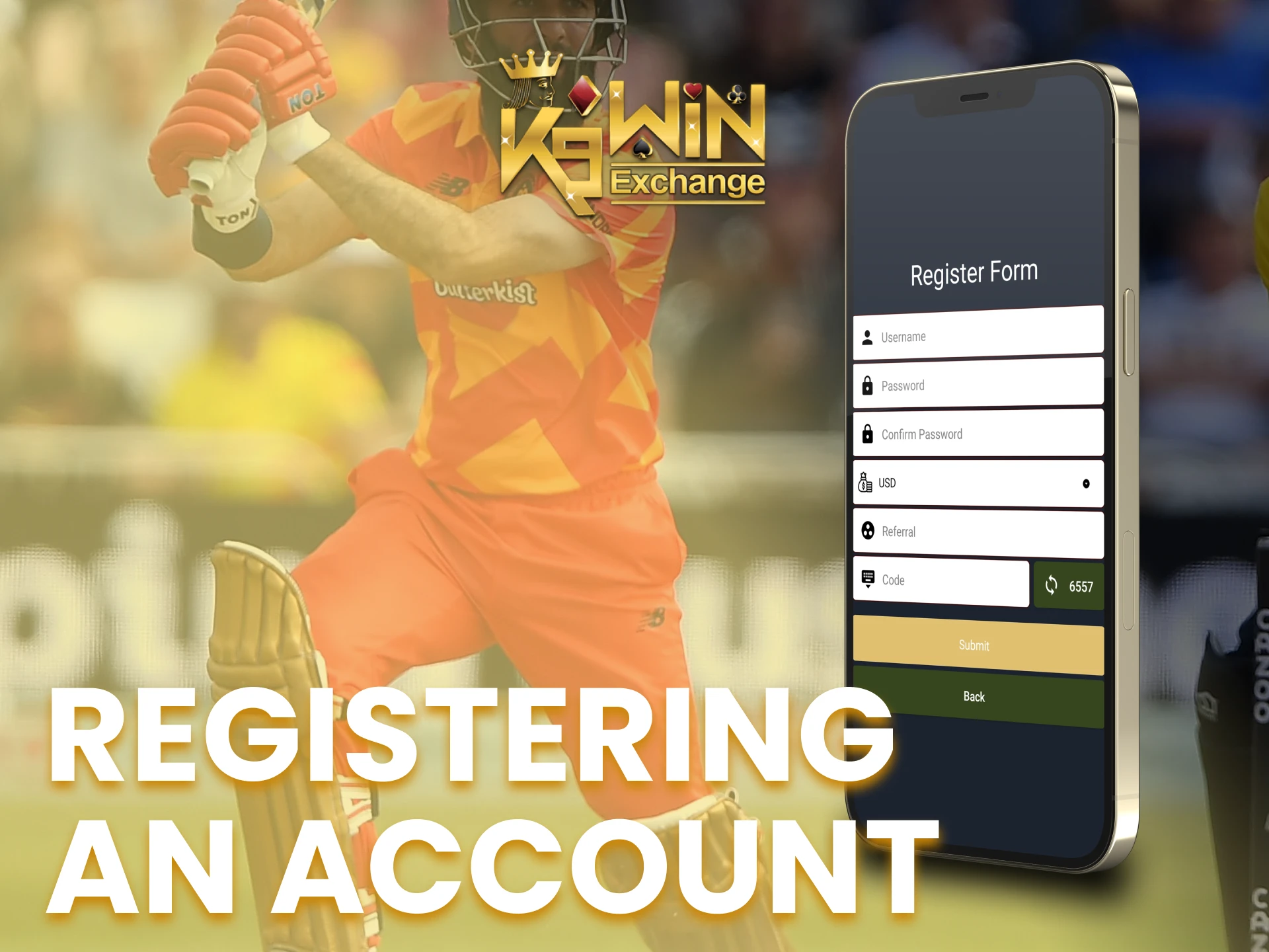 Make a new K9Win account quicker with the app.