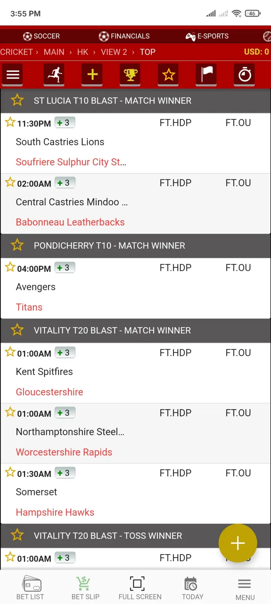 Bet on cricket matches in the K9Win app.