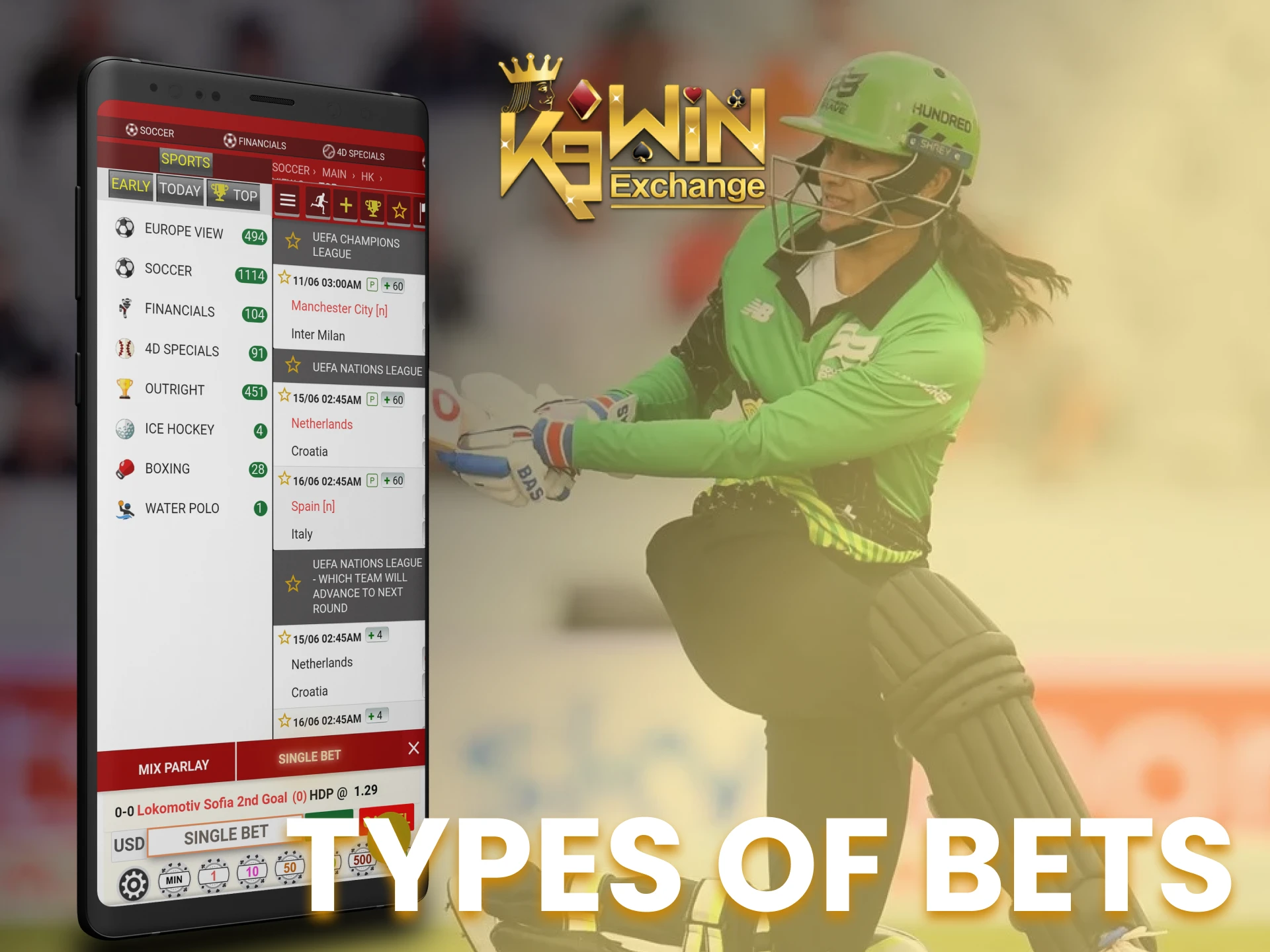 Learn more about different bet types in the K9Win app.