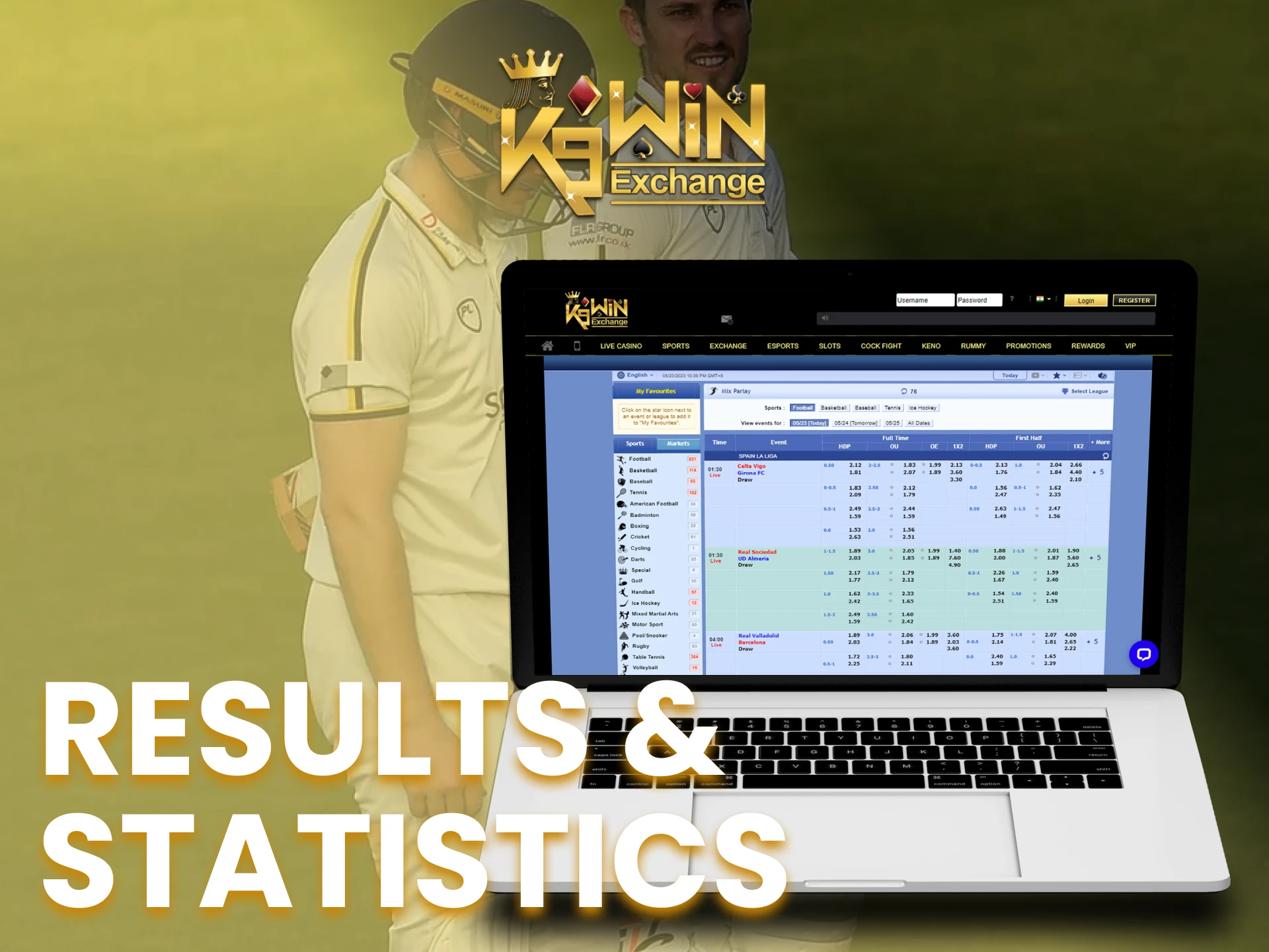 Watch the results of previous matches on the K9Win statistics page.