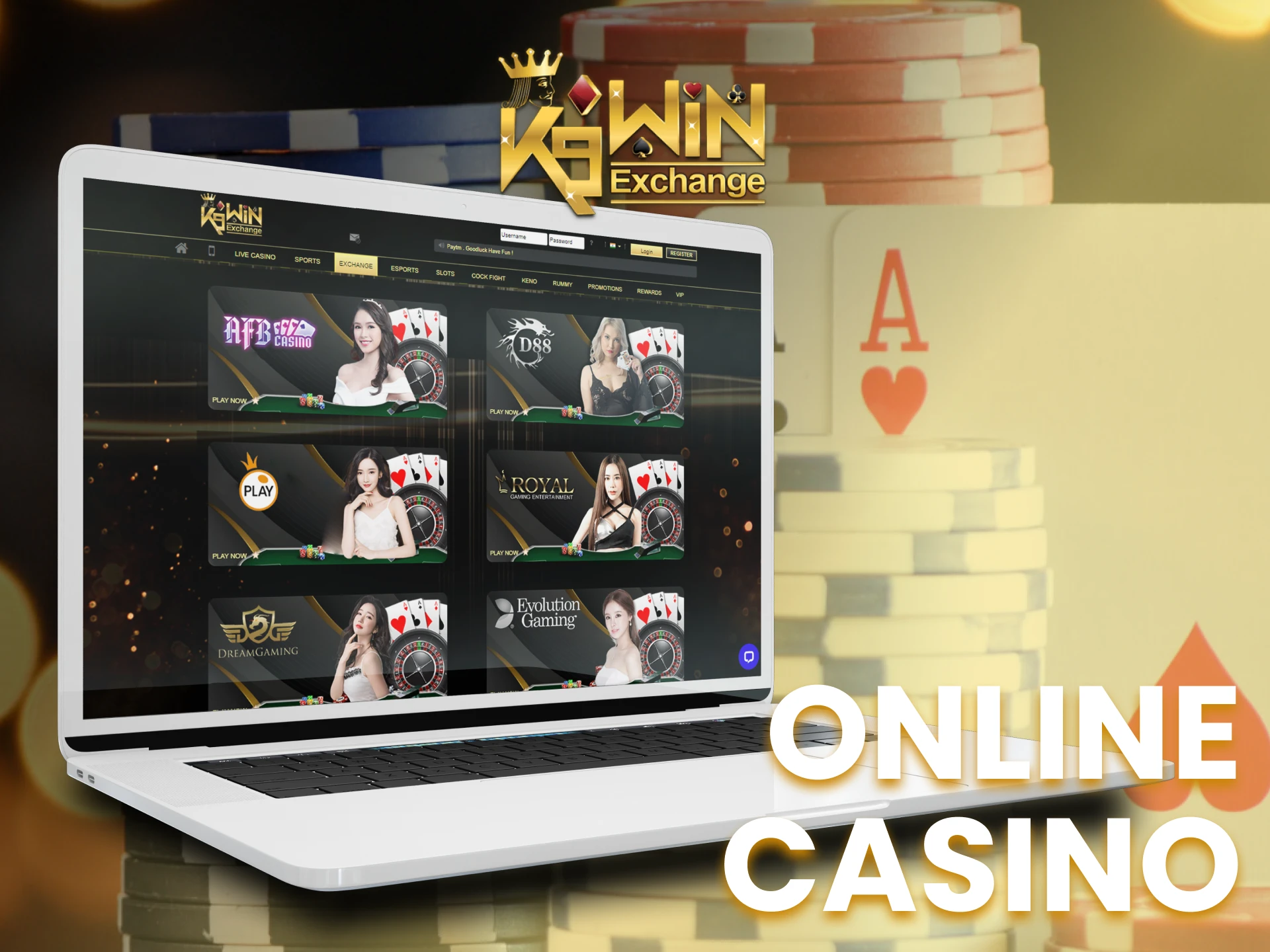 Play new casino games in K9Win online casino.