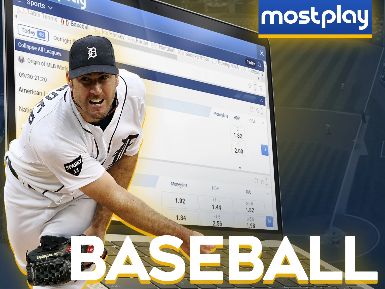 Bet on the most popular sport in America at the Mostplay.