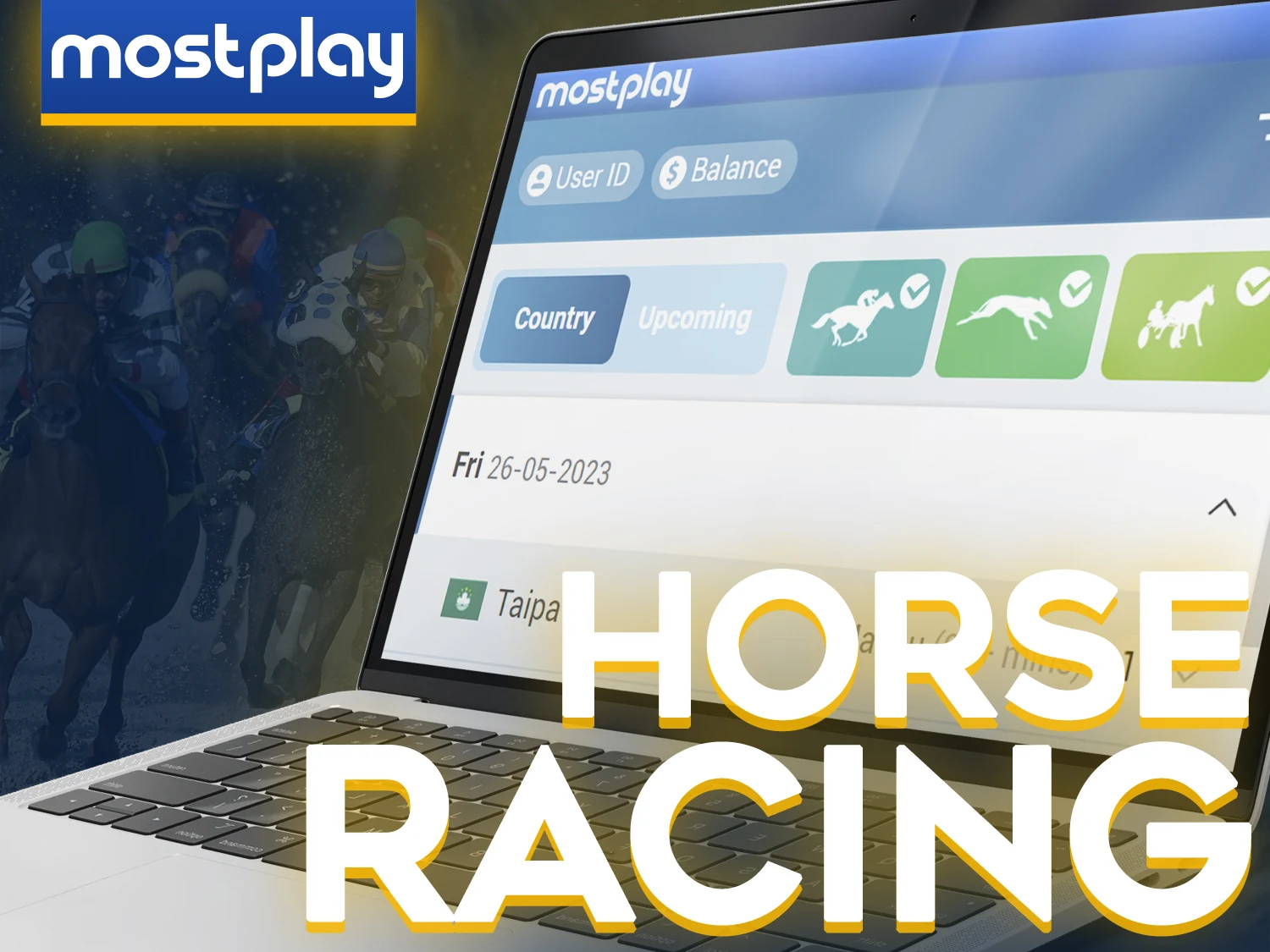 Bet on the fastest horse at the Mostplay and win.