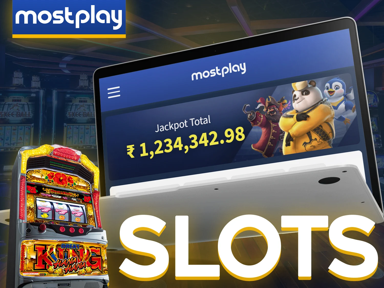 Search for your favorite slots on the Mostplay slots page.