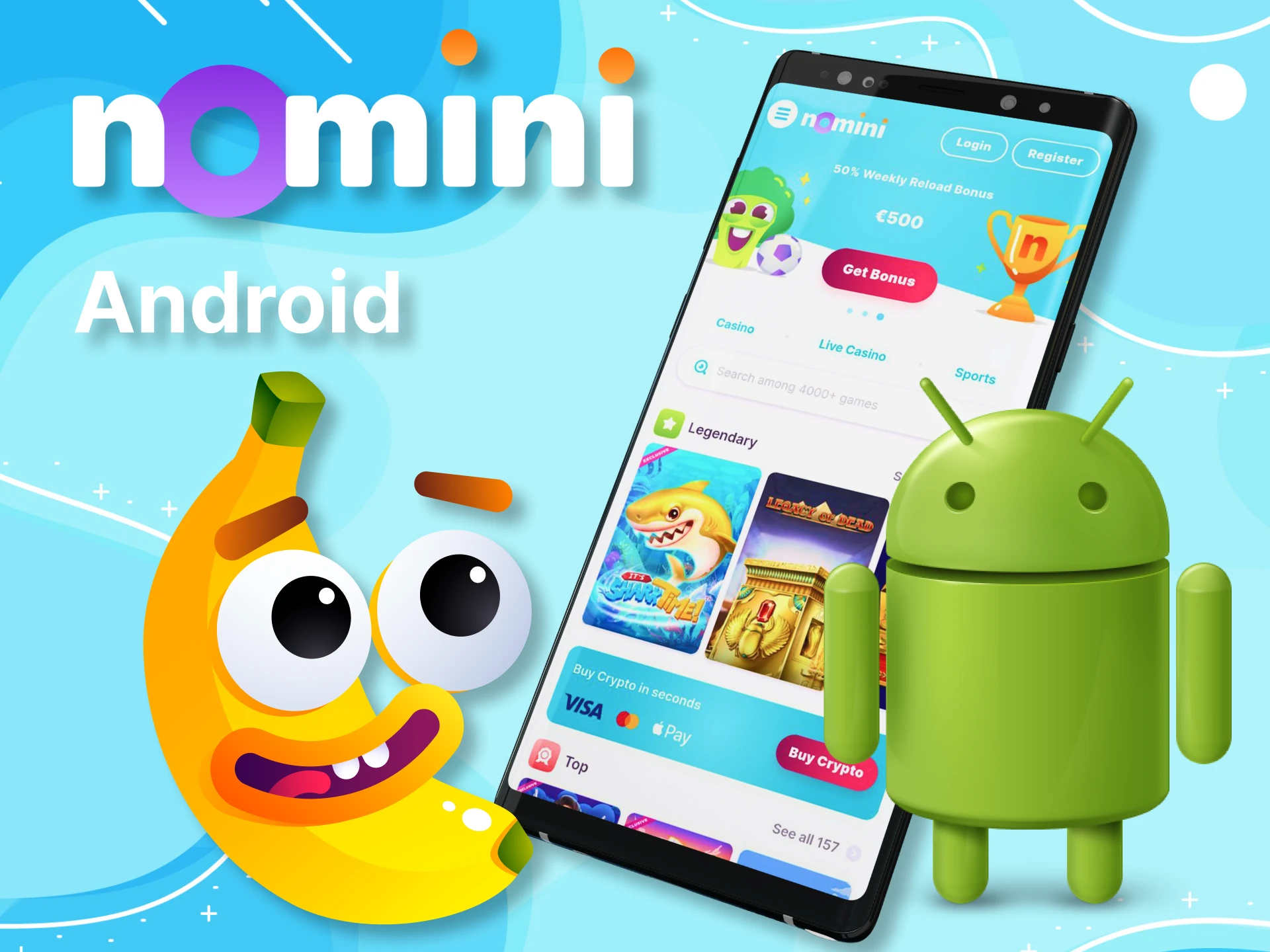 The Nomini app can be installed on your Android phone.