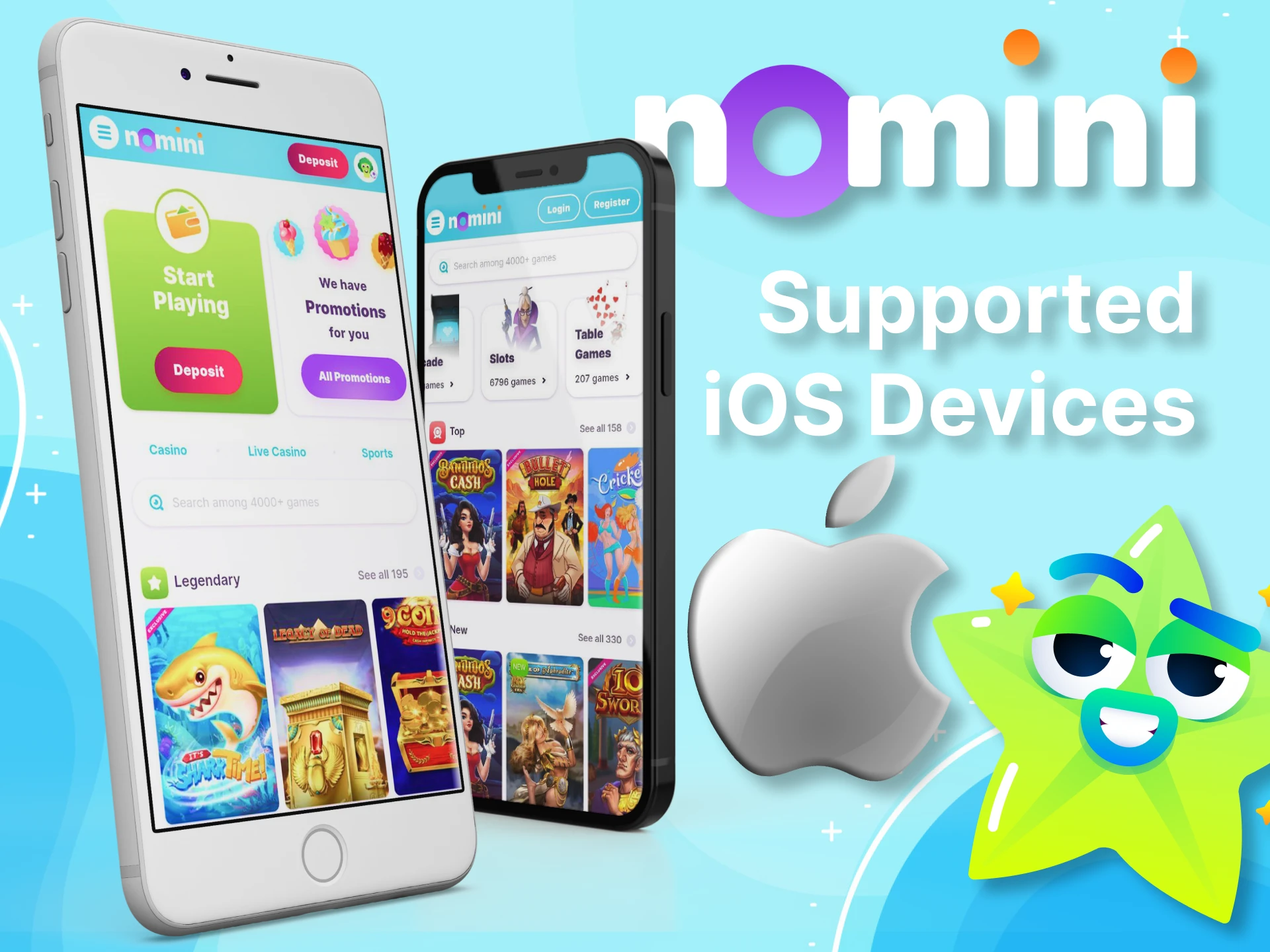 The Nomini app is supported on most iOS devices.