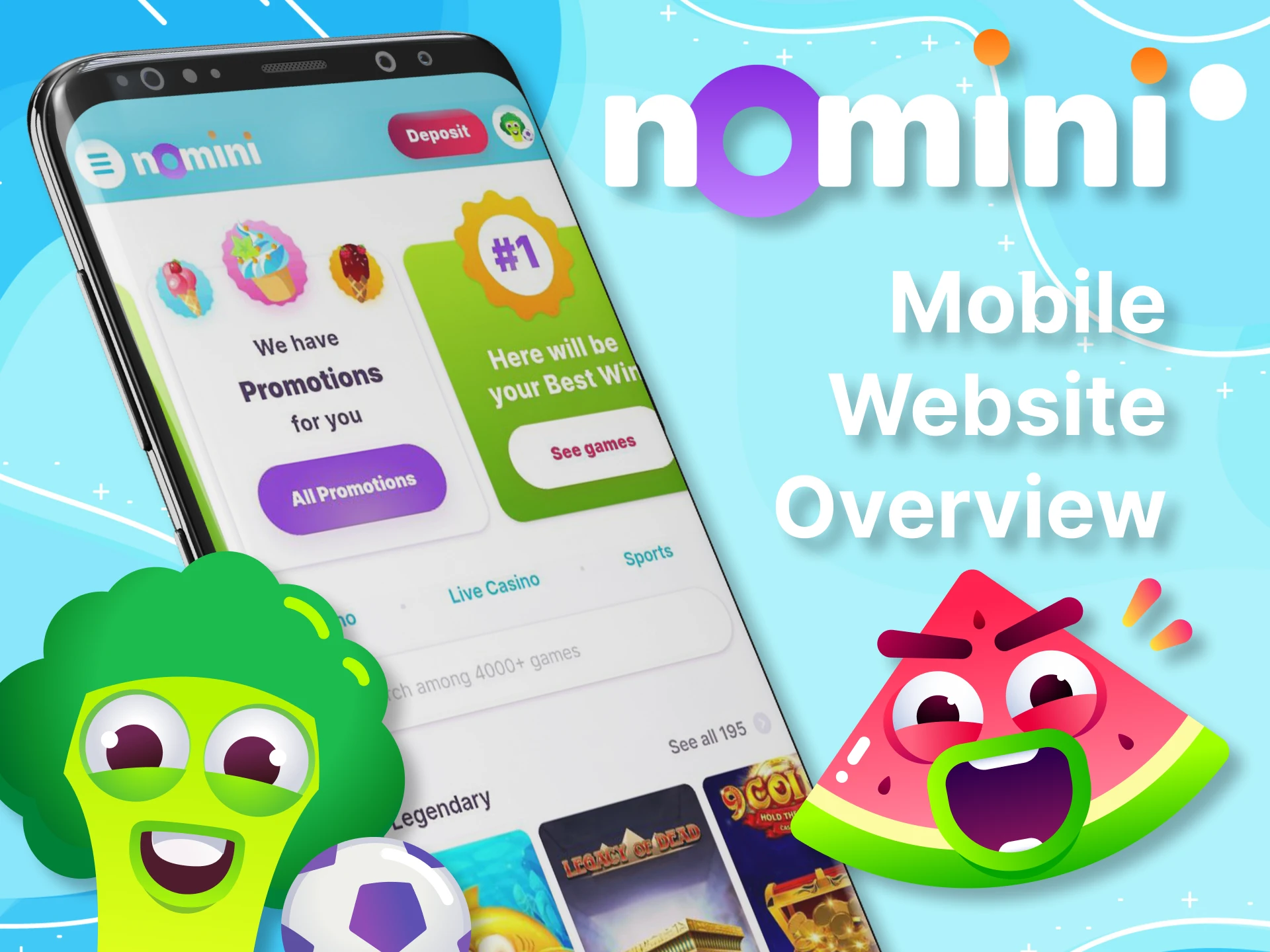 Nomini has a very handy mobile website.