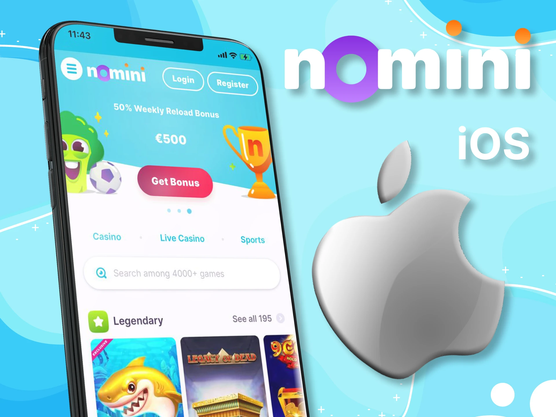 Nomini is supported on iOS devices.