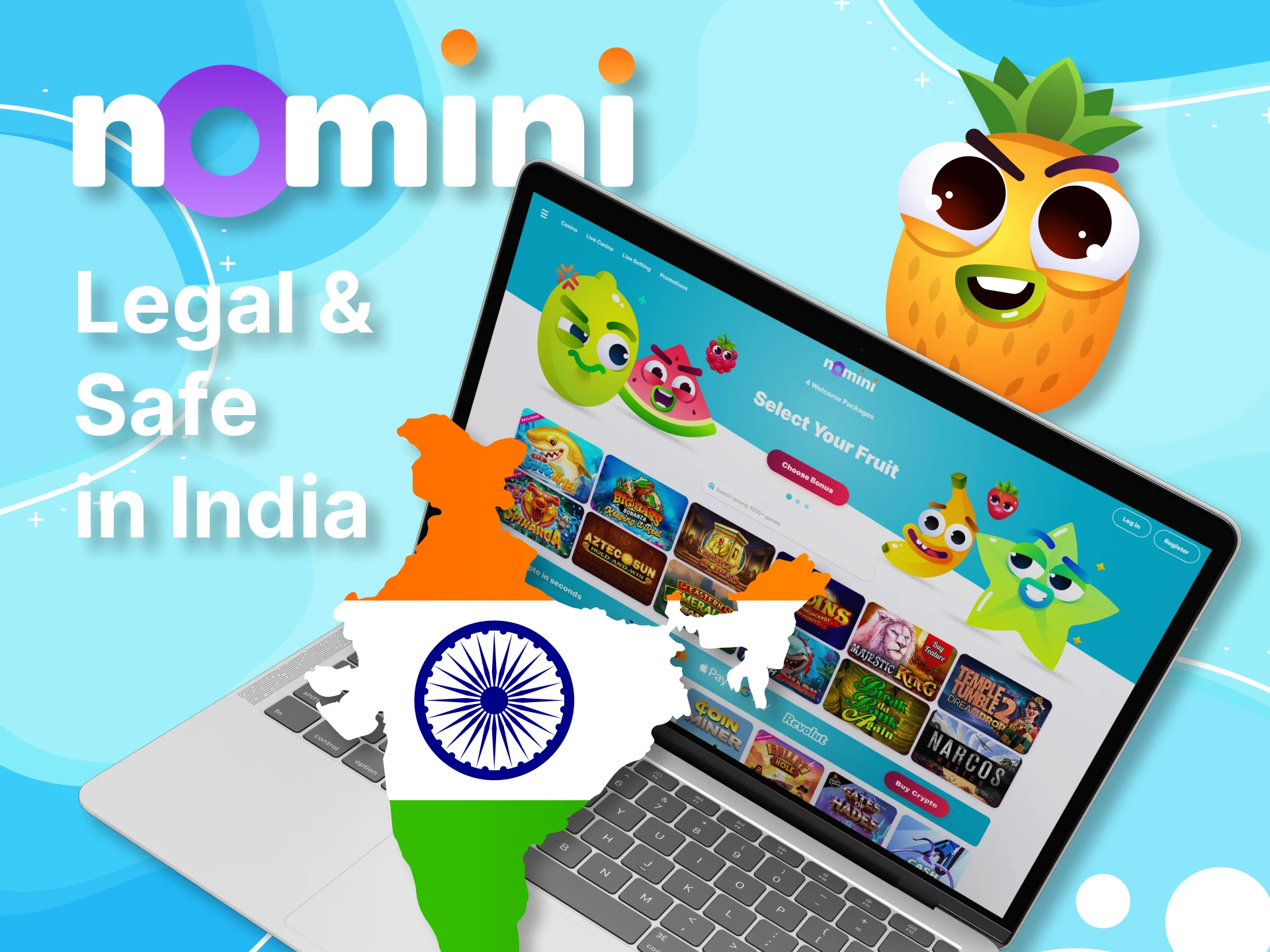 Nomini is legal and safe for players in India.