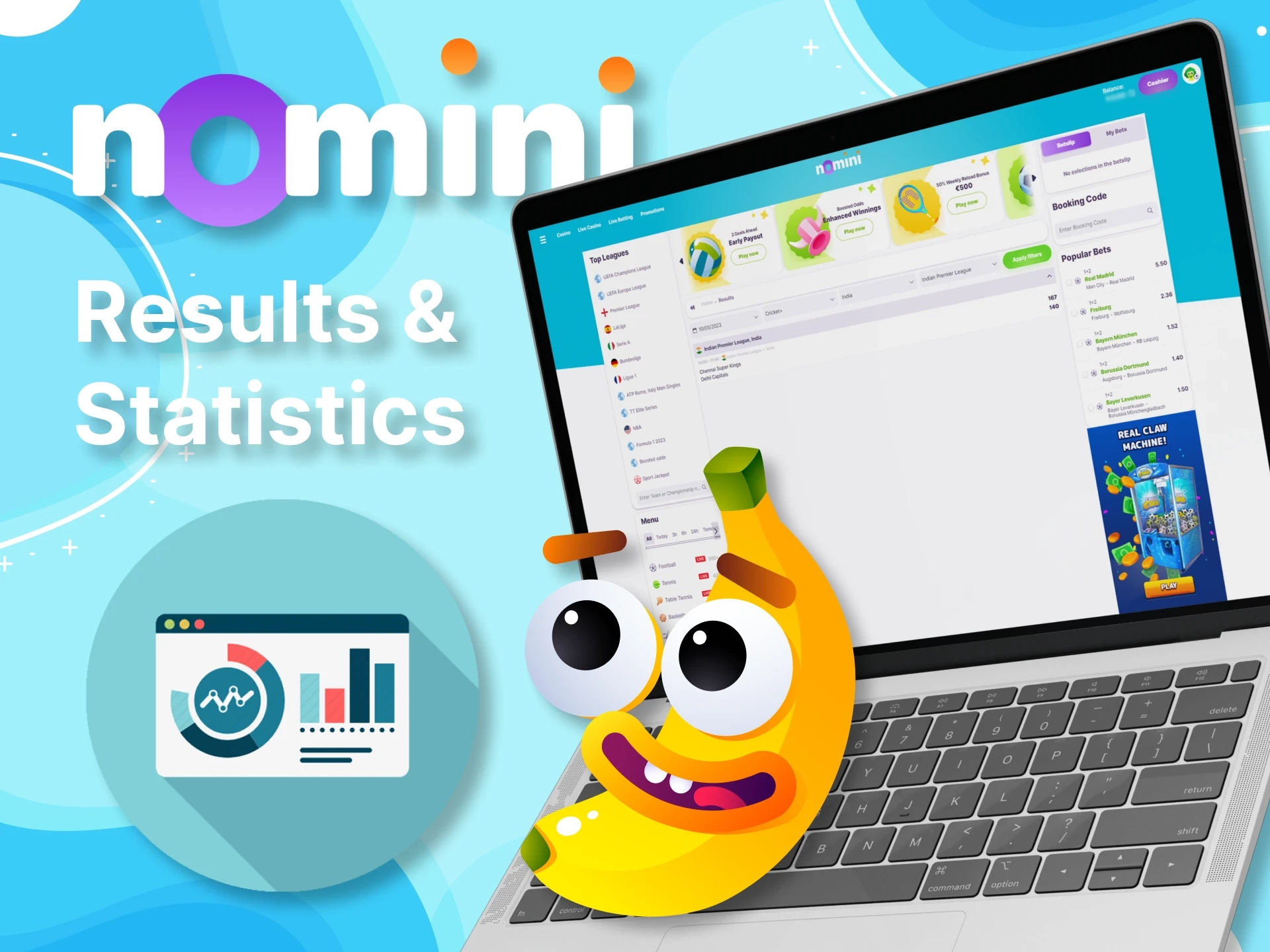 At Nomini, follow the results and match statistics to correct your bets.