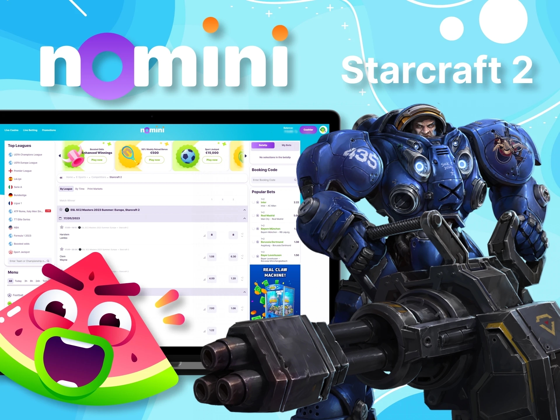 If you're a Starcraft 2 fan, bet on your favorite team winning at Nomini.