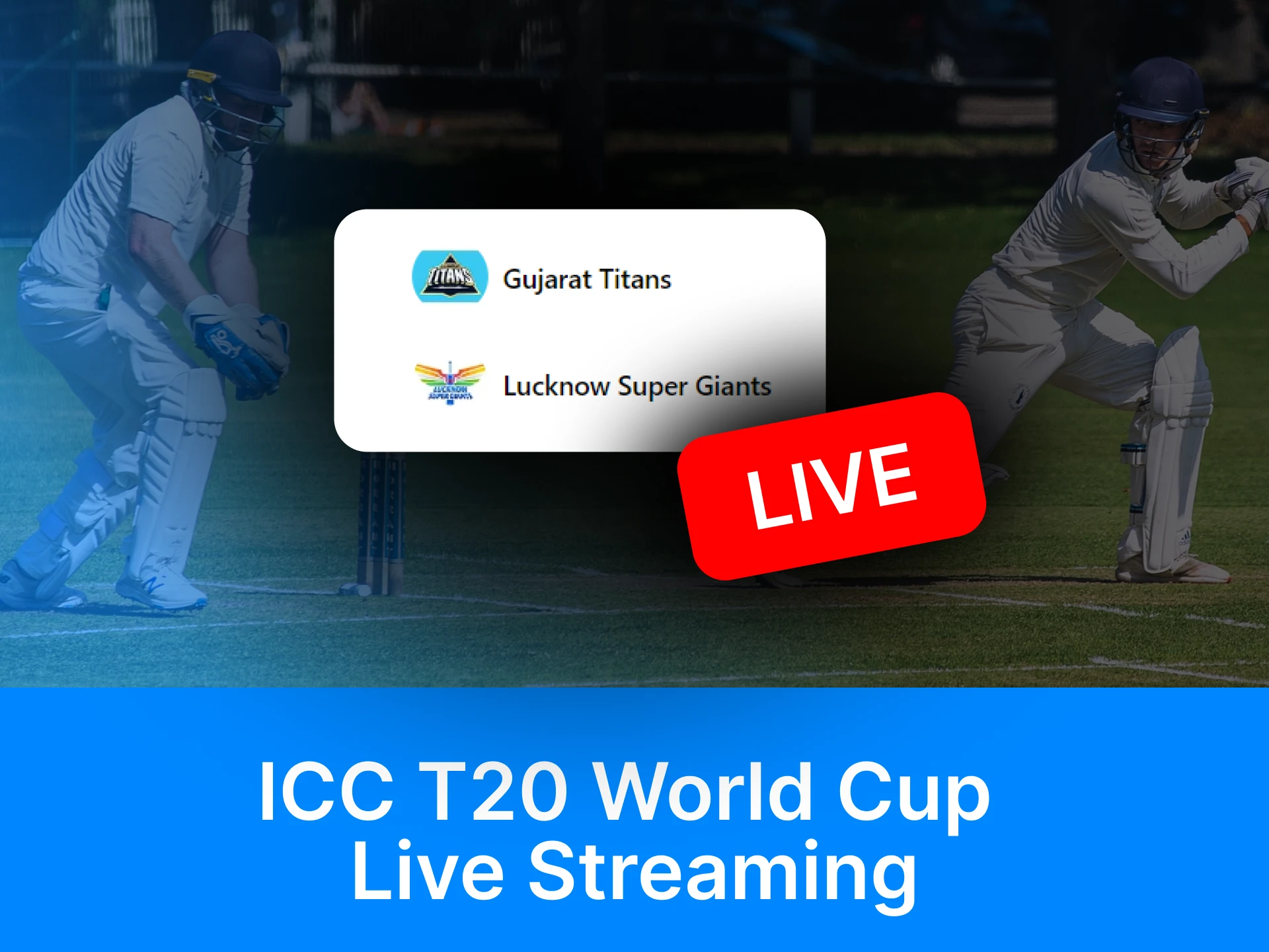 You can watch the ICC T20 events online.