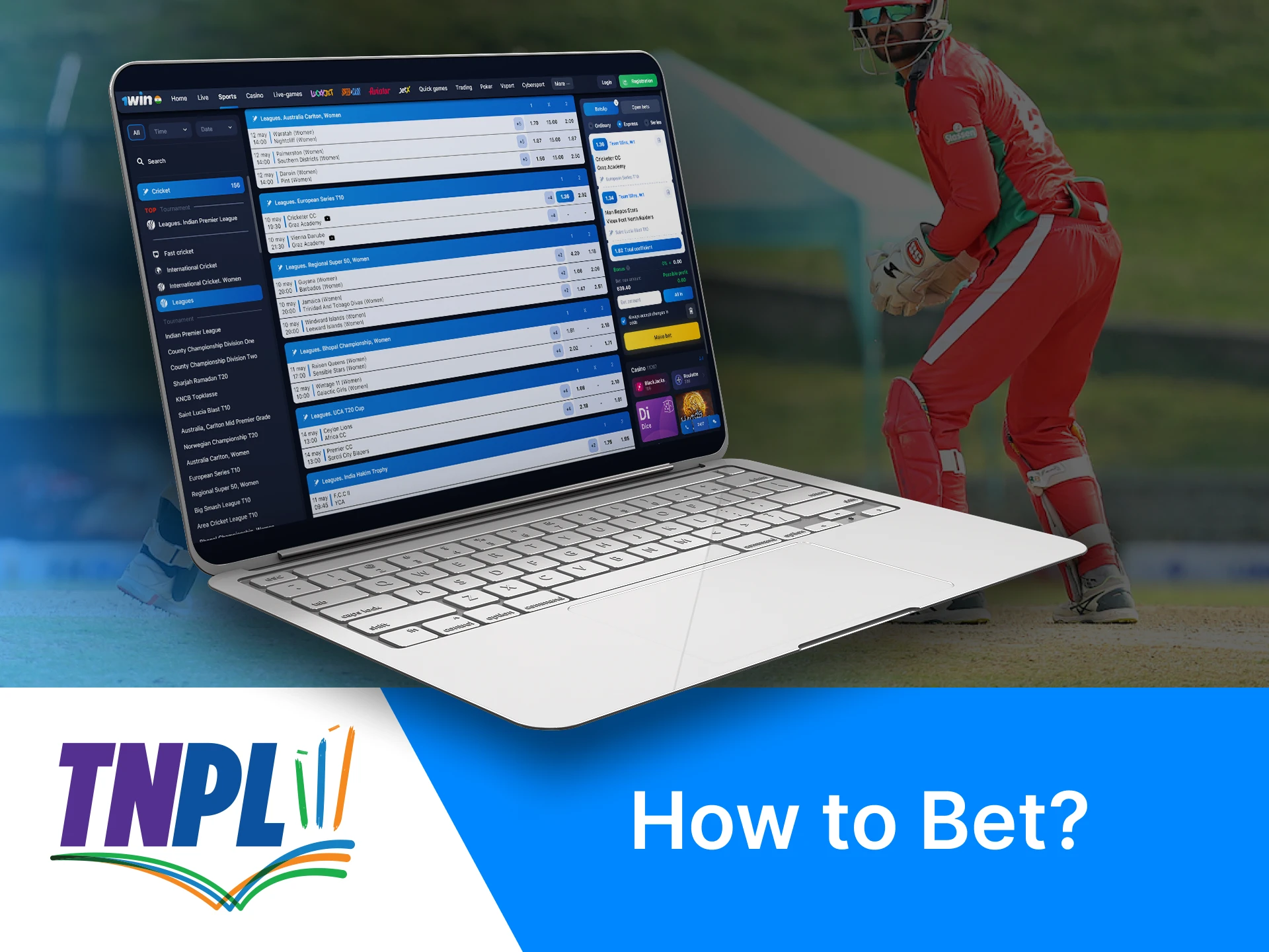 Choose a betting site and make a prediction of the TNPL winner.