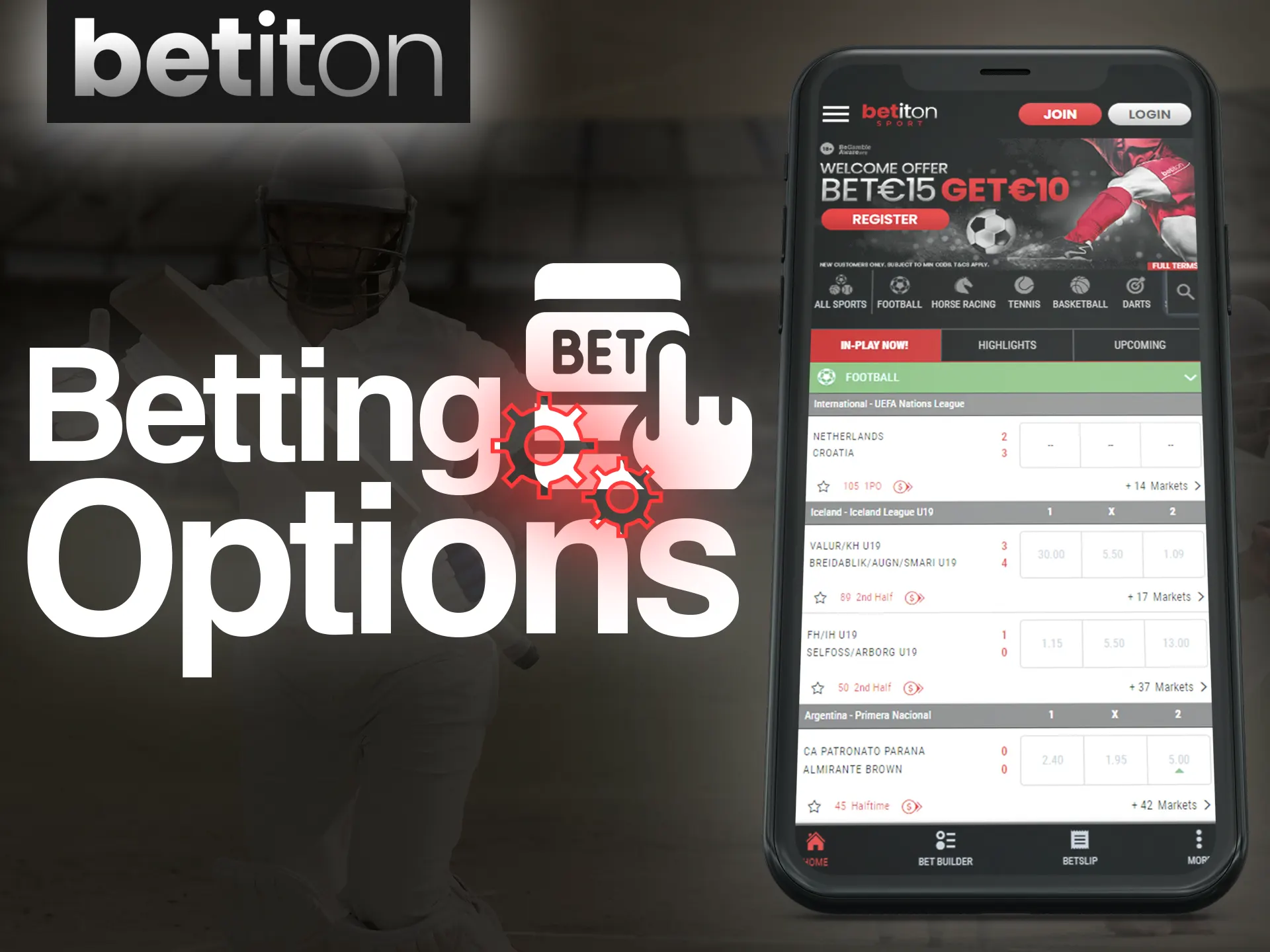 Bet as you want in the Betiton app.