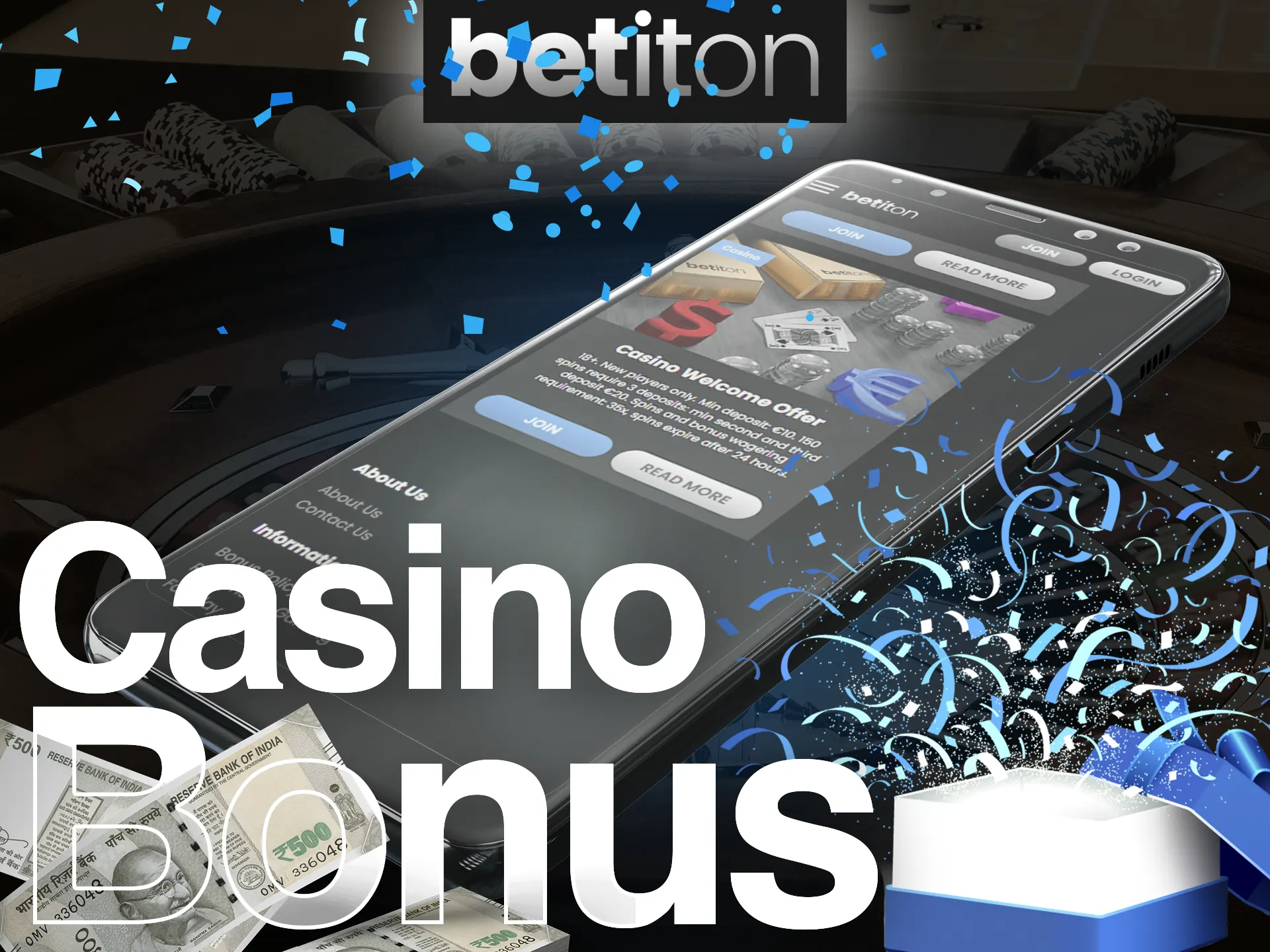 Play casino games and claim your reward at the Betiton.