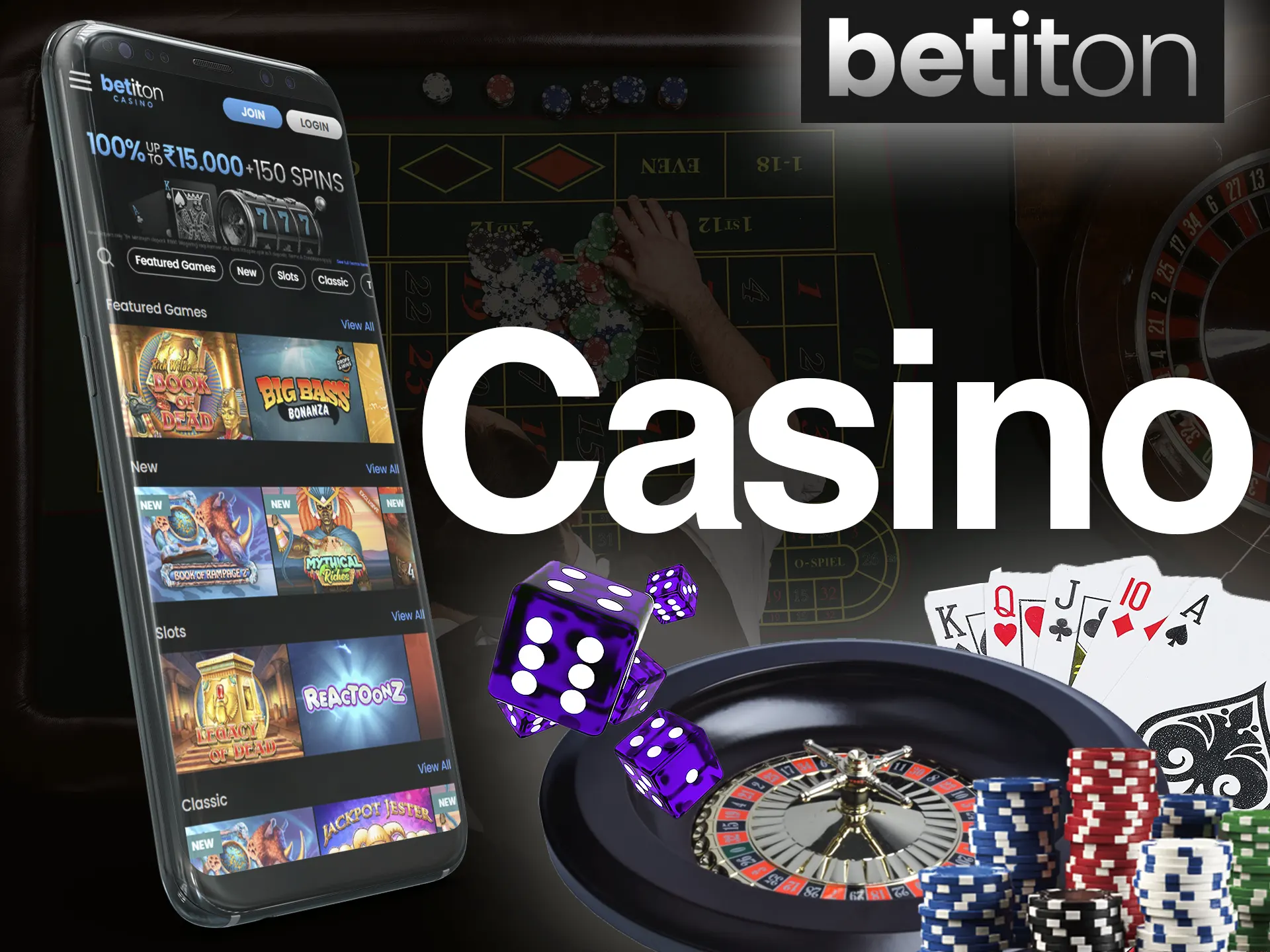 Play your favorite casino games in the Betiton app.