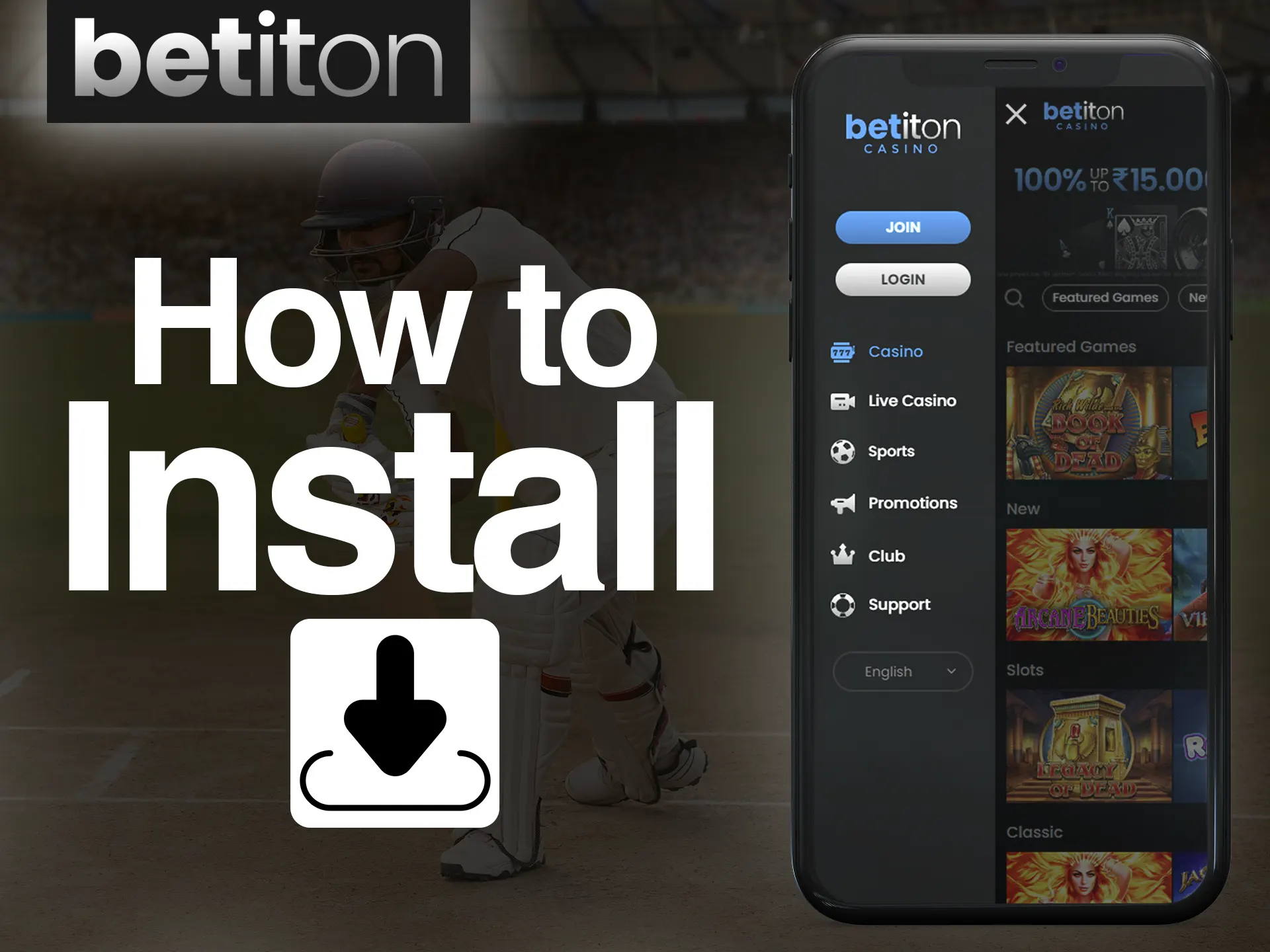 Install the Betiton app by following simple steps.