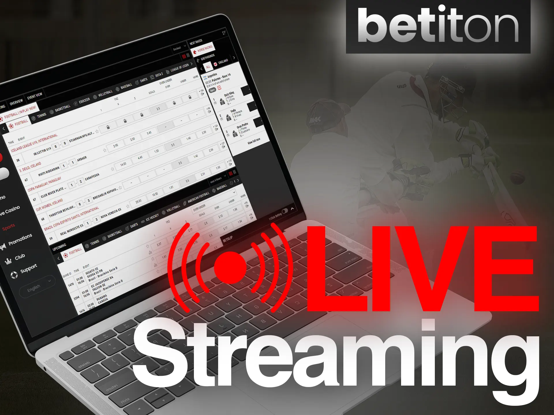 Watch matches online on the special Betiton page.