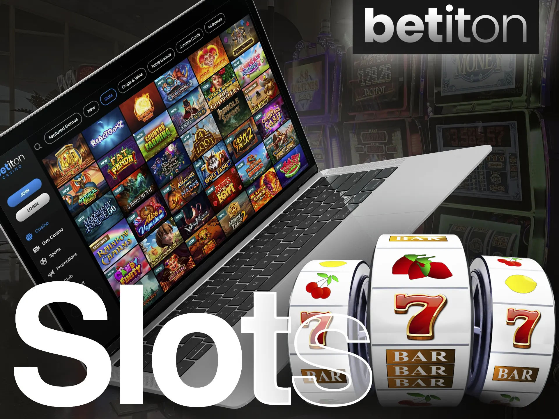 Spin your favorite slots at the Betiton casino.