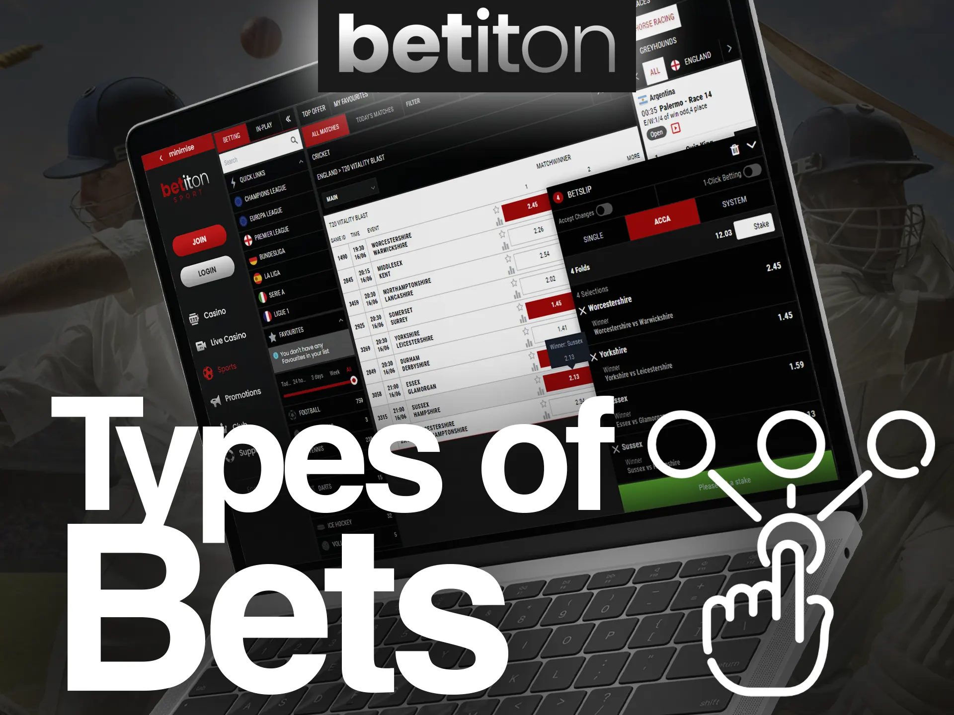 Choose a way for making bets at the Betiton.