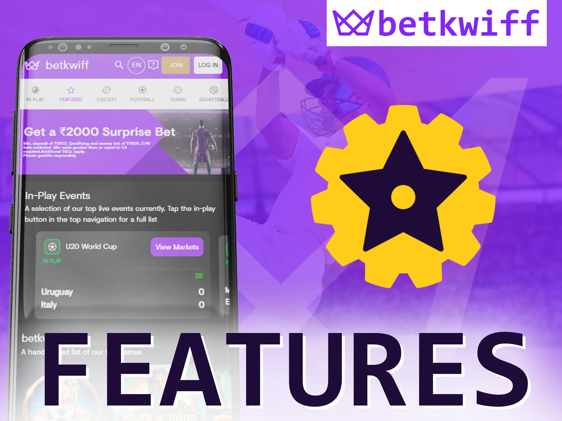 The Betkwiff app has many handy features.