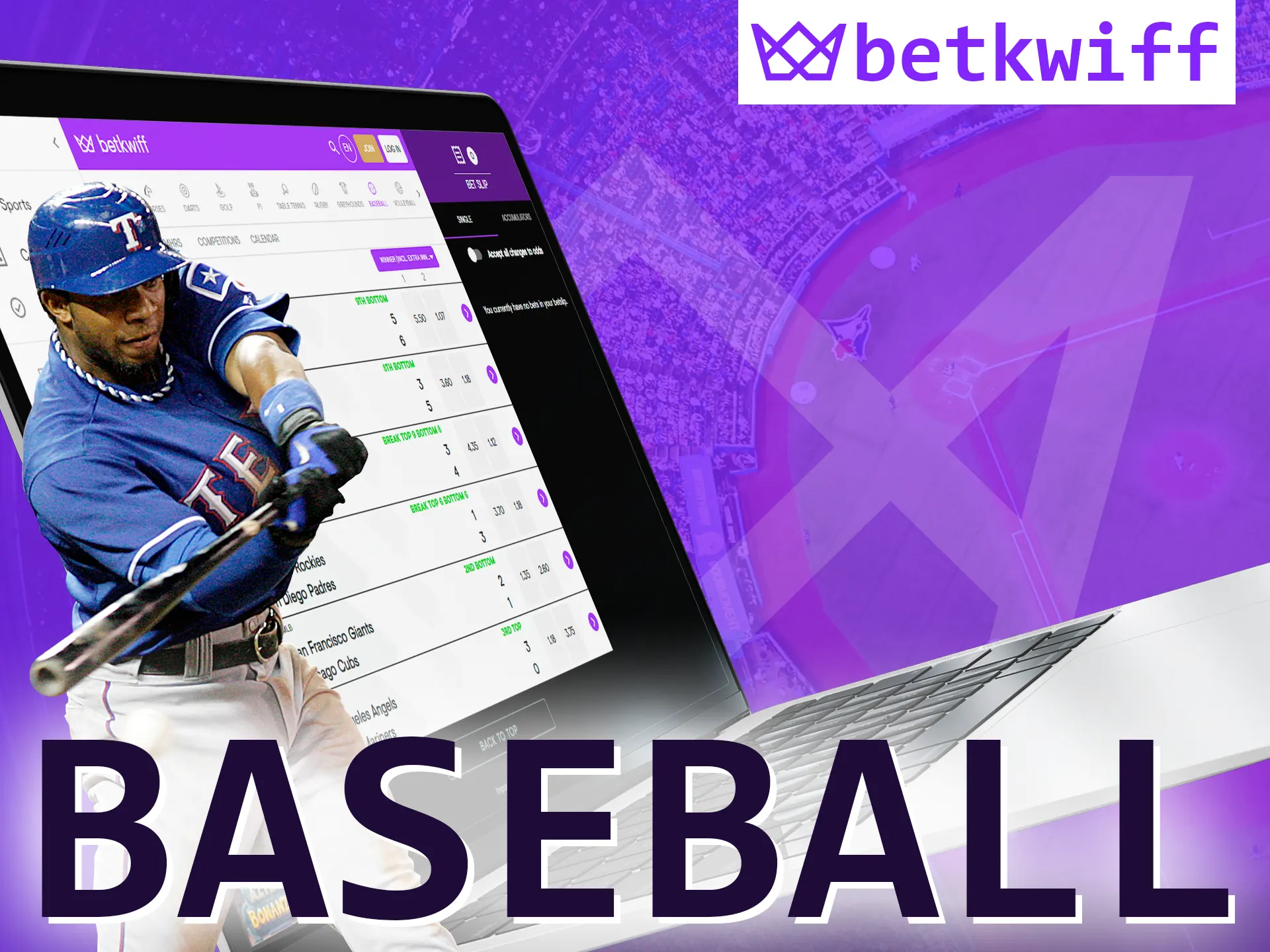 At Betkwiff, place your baseball bets.