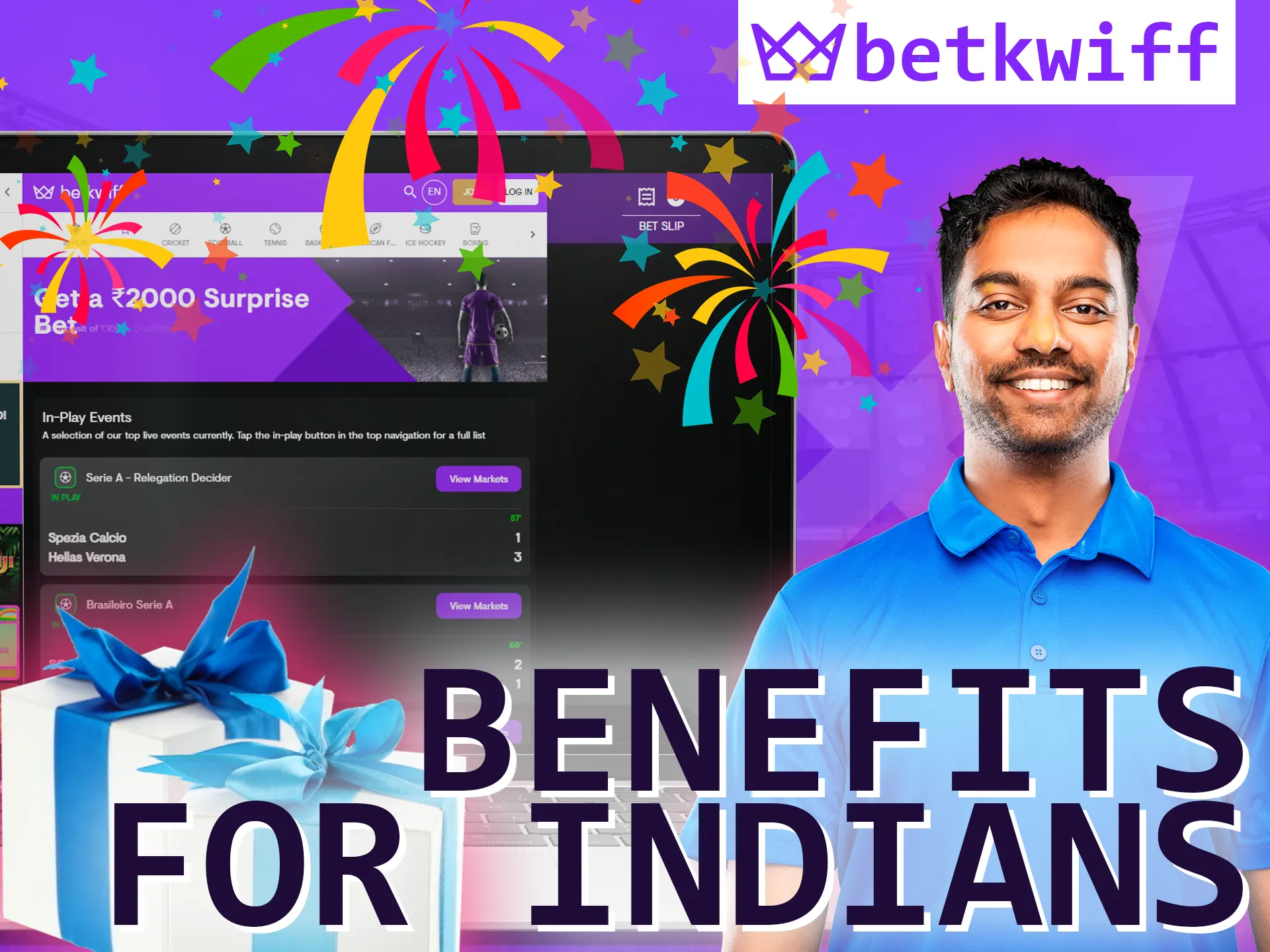 Betkwiff offers many bonuses and benefits to players.