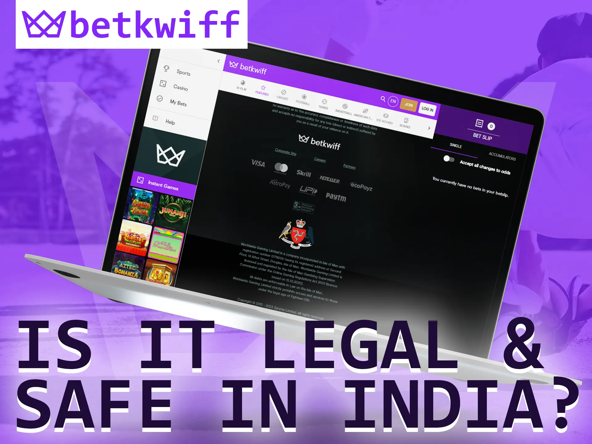 Betkwiff is legal and safe for players.