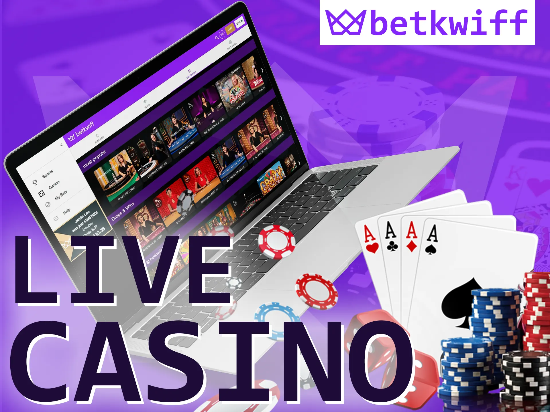 Play live casino with Betkwiff.