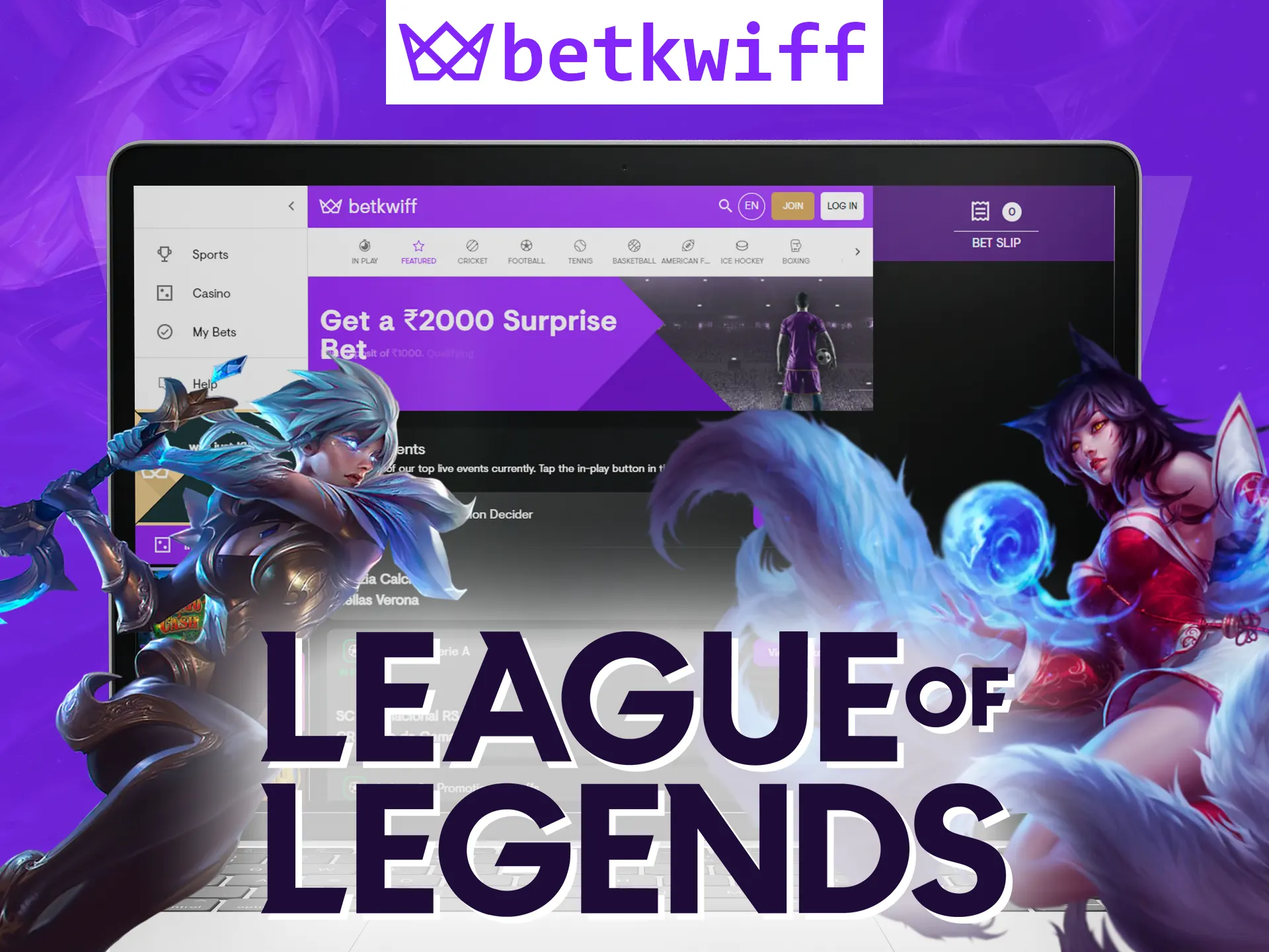 Bet on the Legend League with Betkwiff.