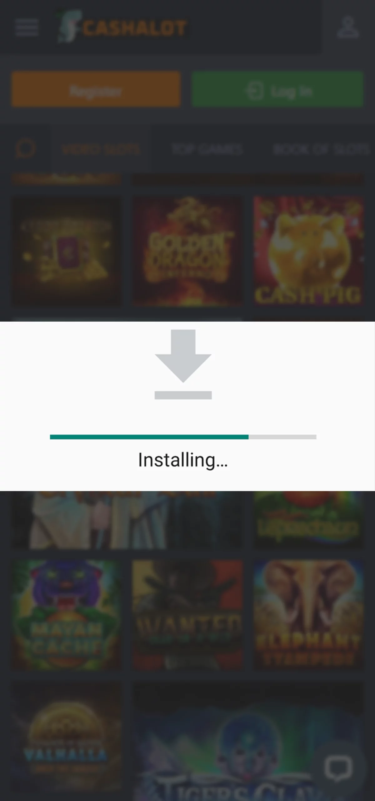 Wait for the app to install.