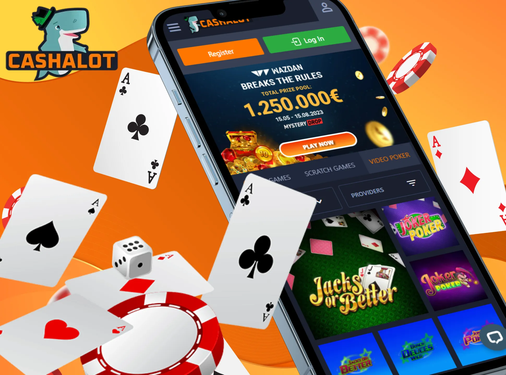 Play poker at the Cashalot casino with real people.