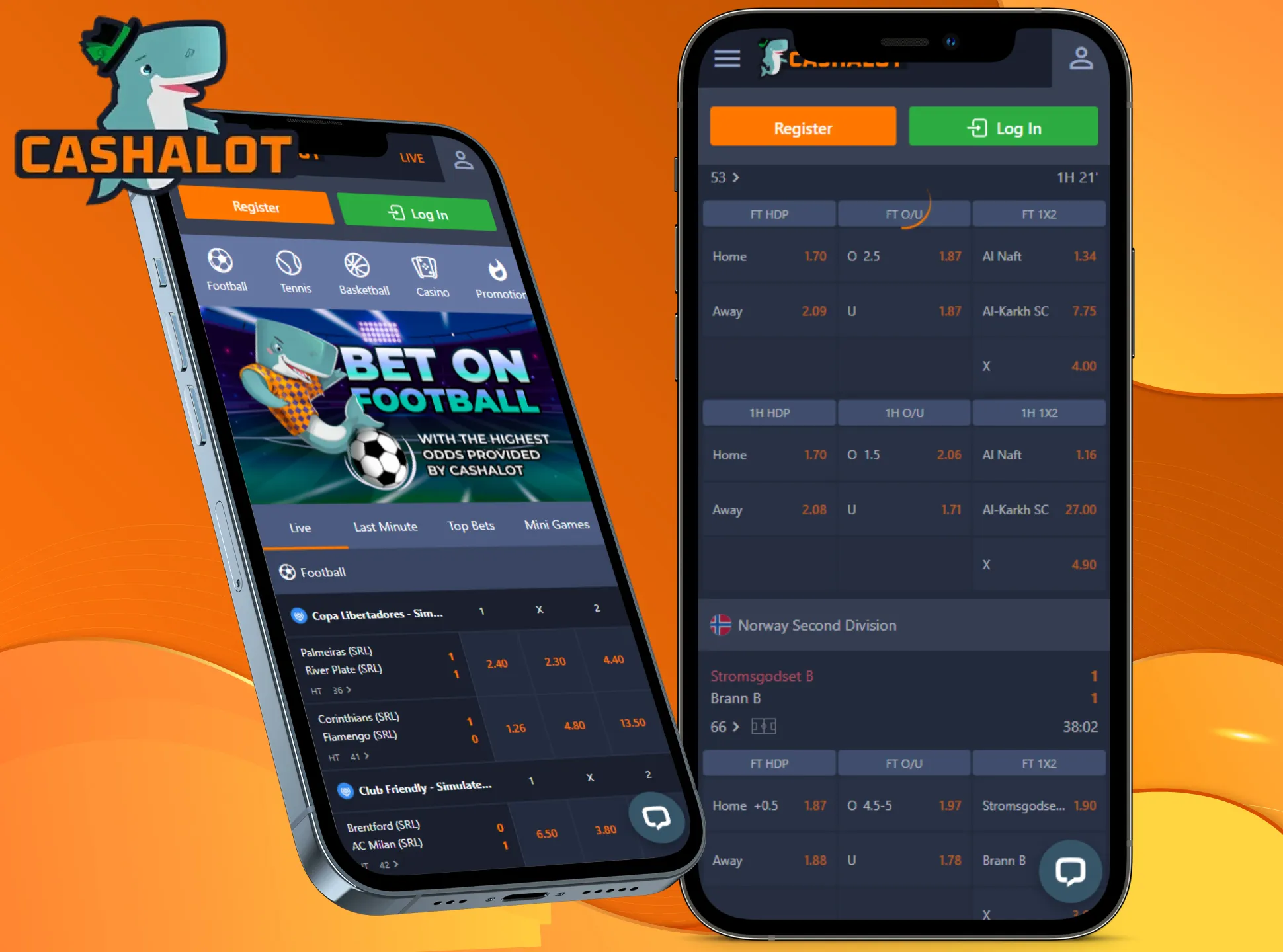 Choose the Cashalot app to improve your betting experience.