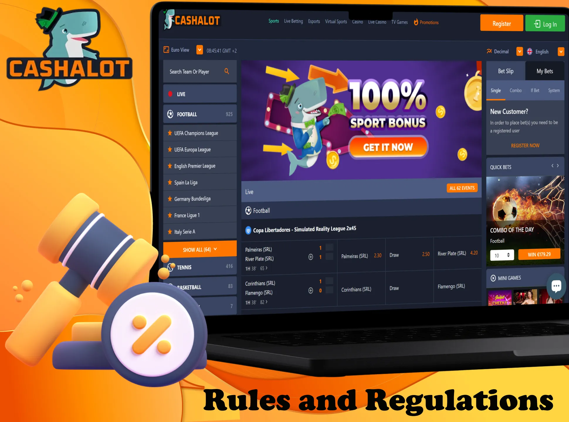 Follow Cashalot rules when you make a new bet.