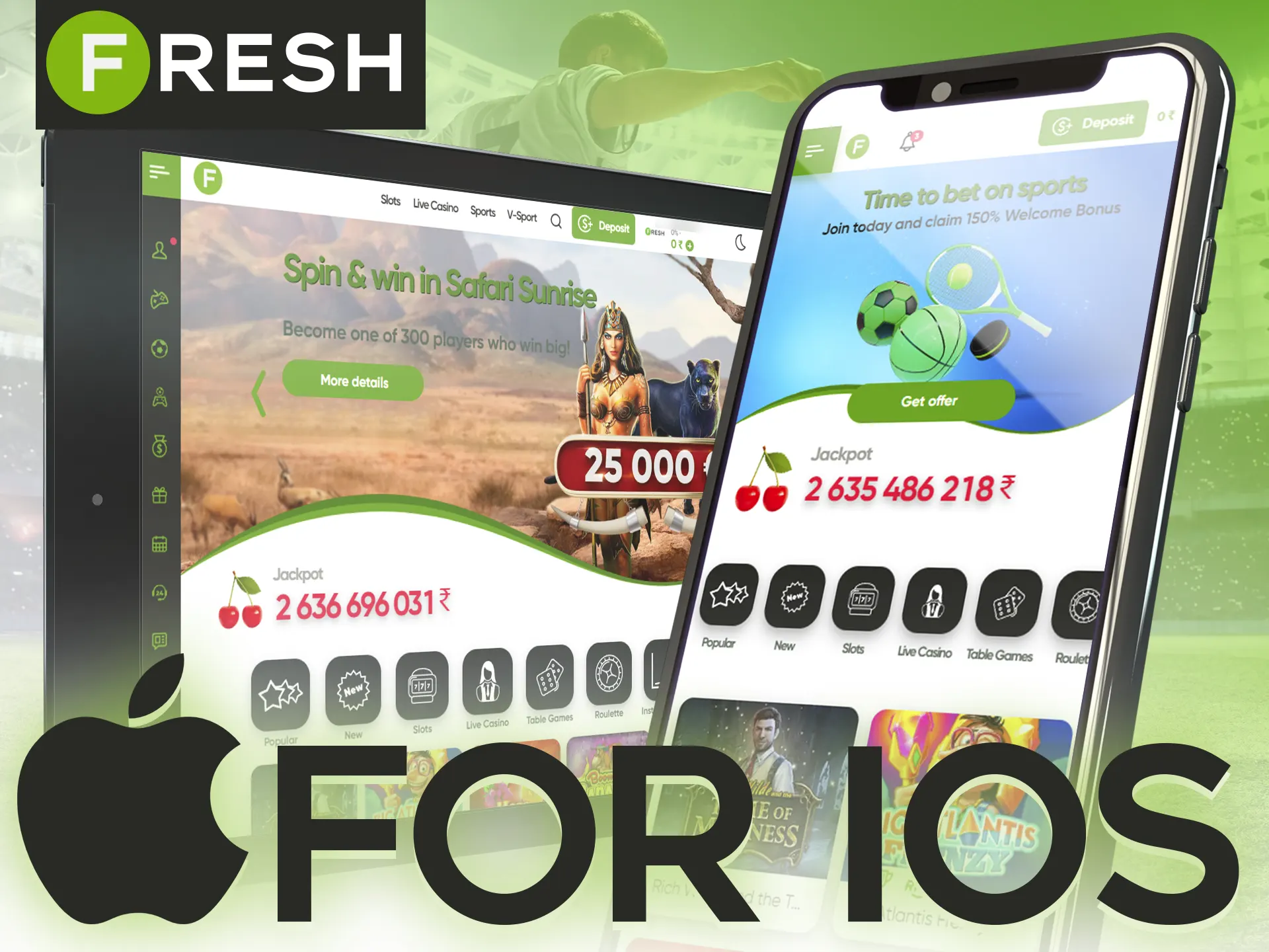 Install the Fresh Casino app on your iPhone.