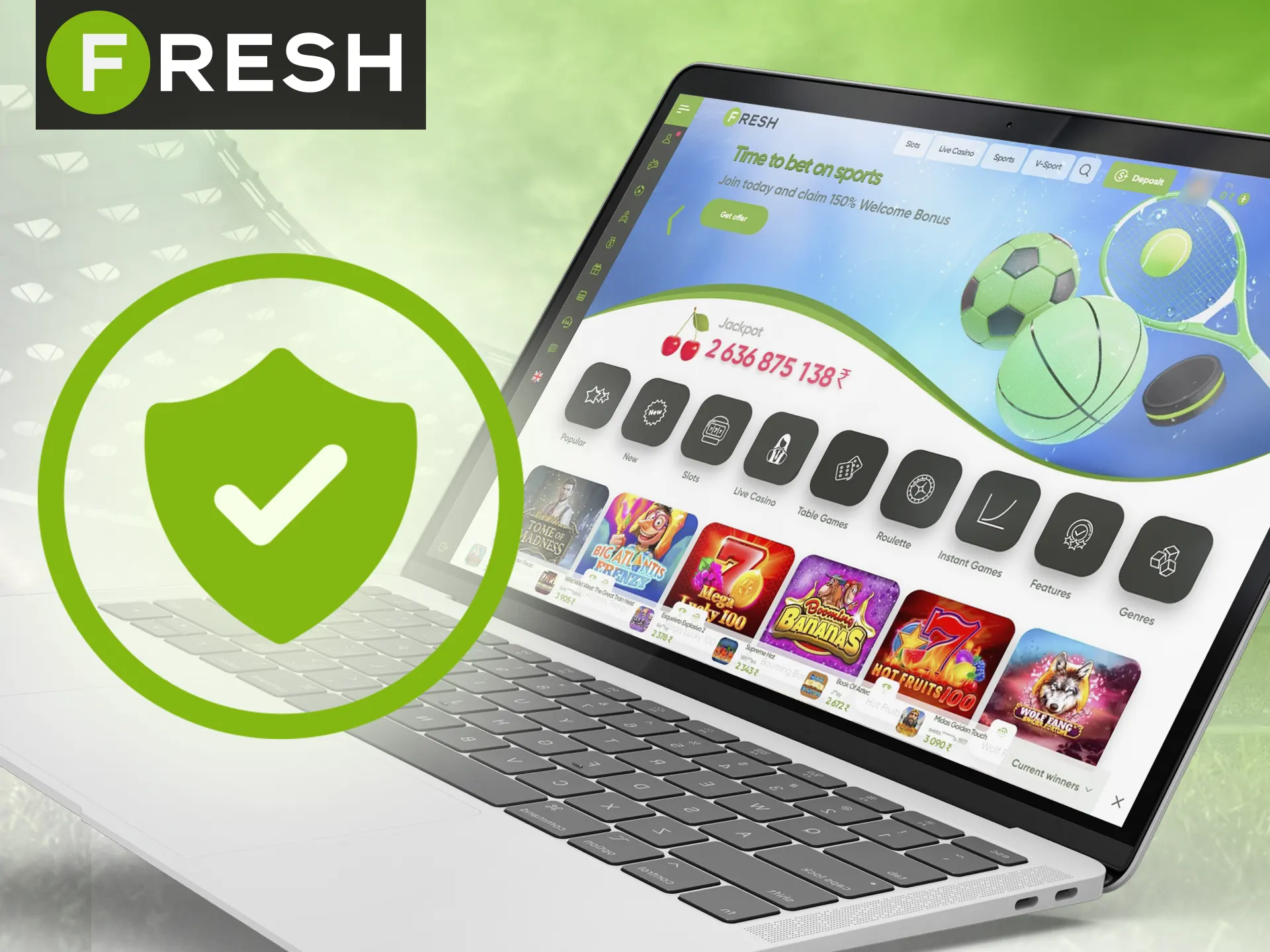 Fresh Casino secures all of your private data.
