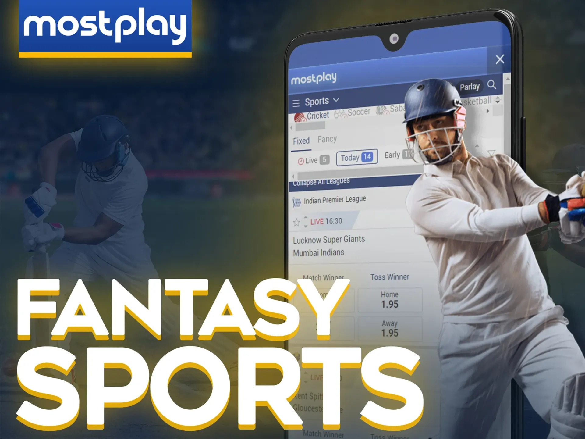Participate in betting on fantasy sports at Mostplay.