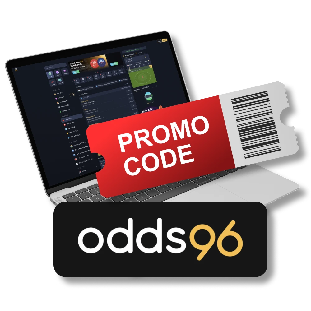 Get more benefits, use a special promo code from Odds96.